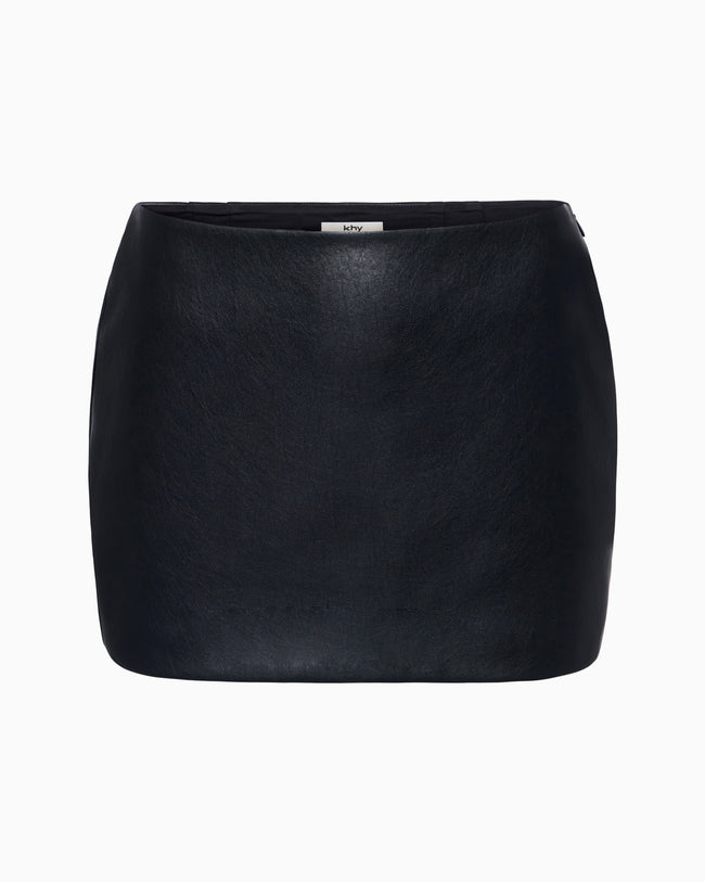 Faux Leather Micro Mini Skirt | Black