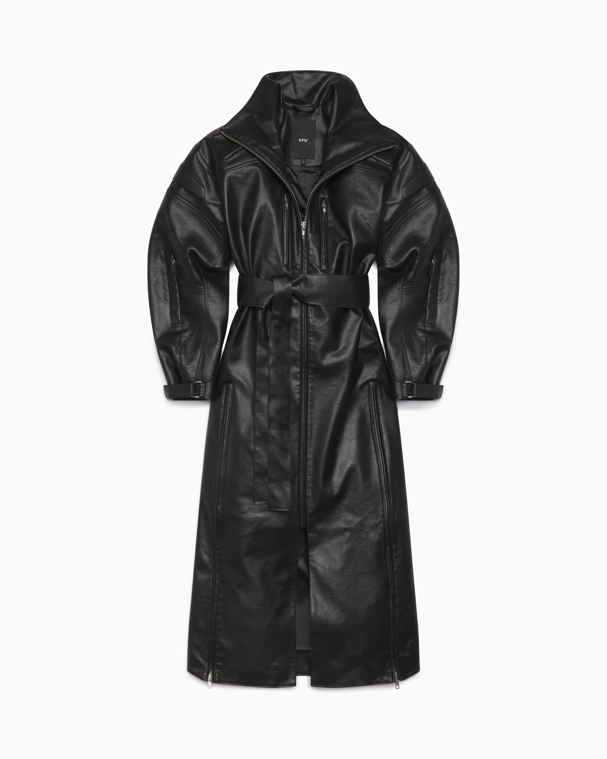 Faux Leather Trench – Khy