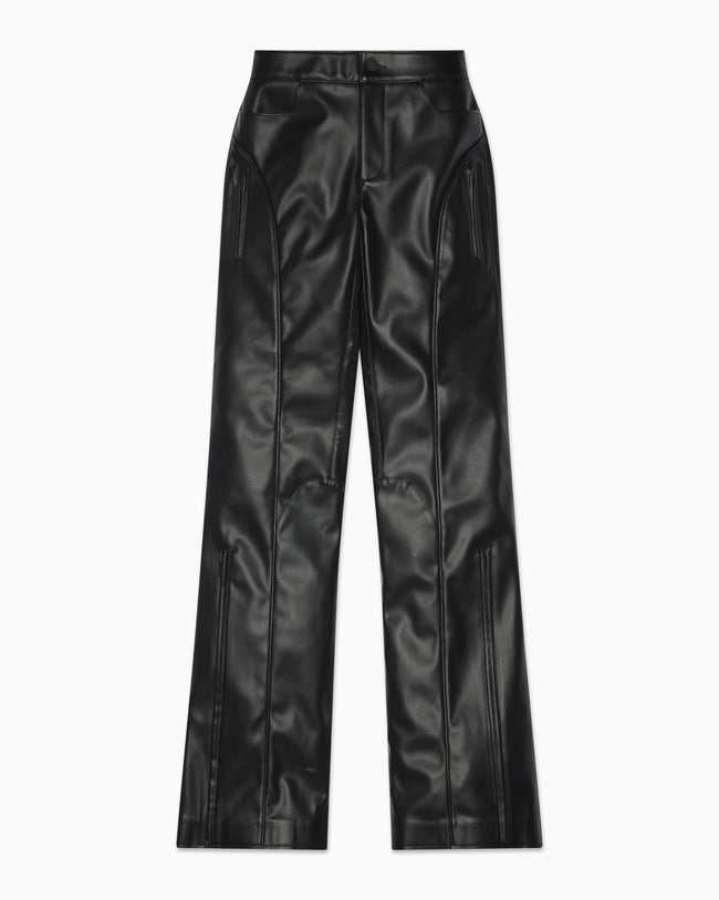 Faux Leather Pant | Black