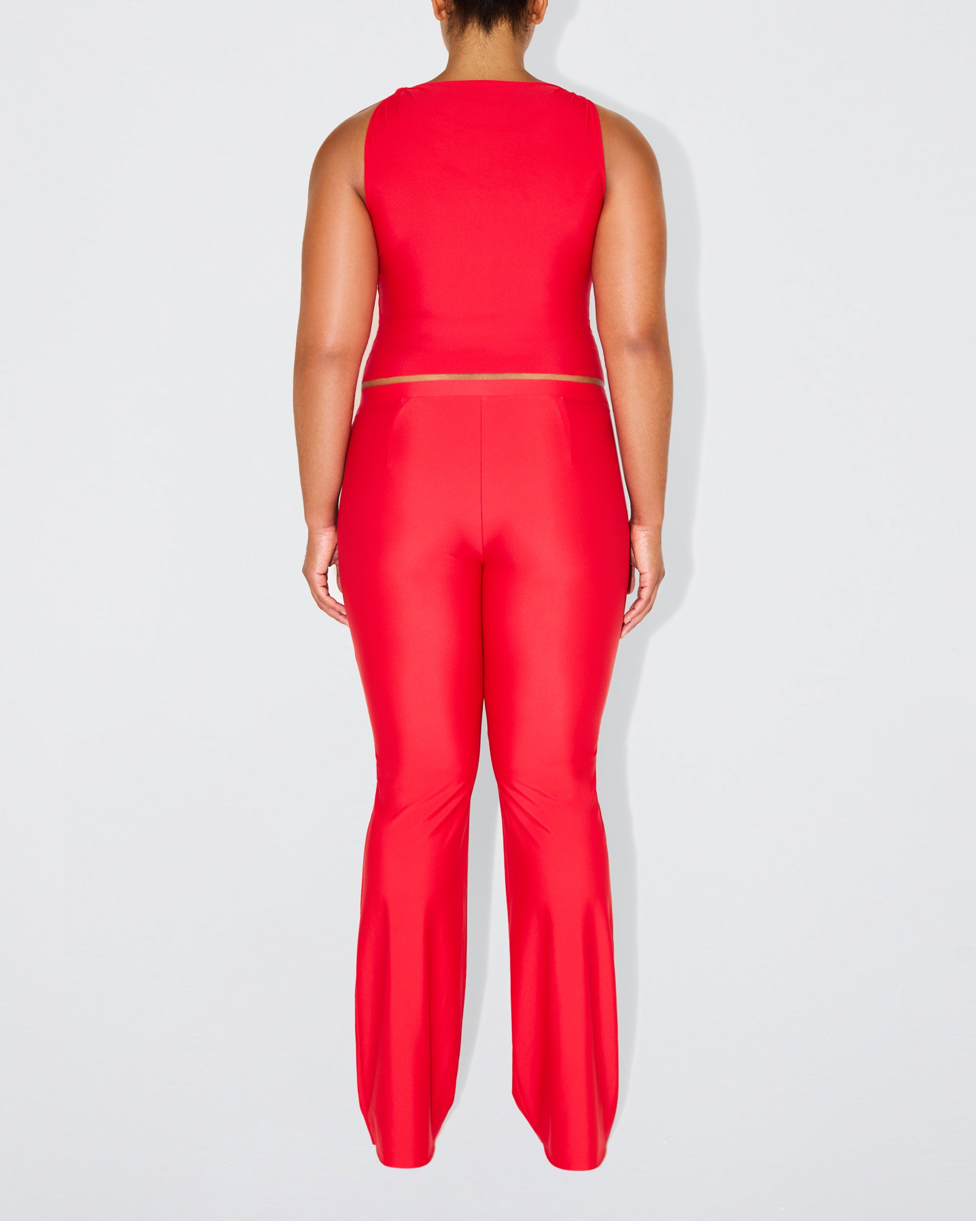 Sleek Stretch Knotted Top | Tomato