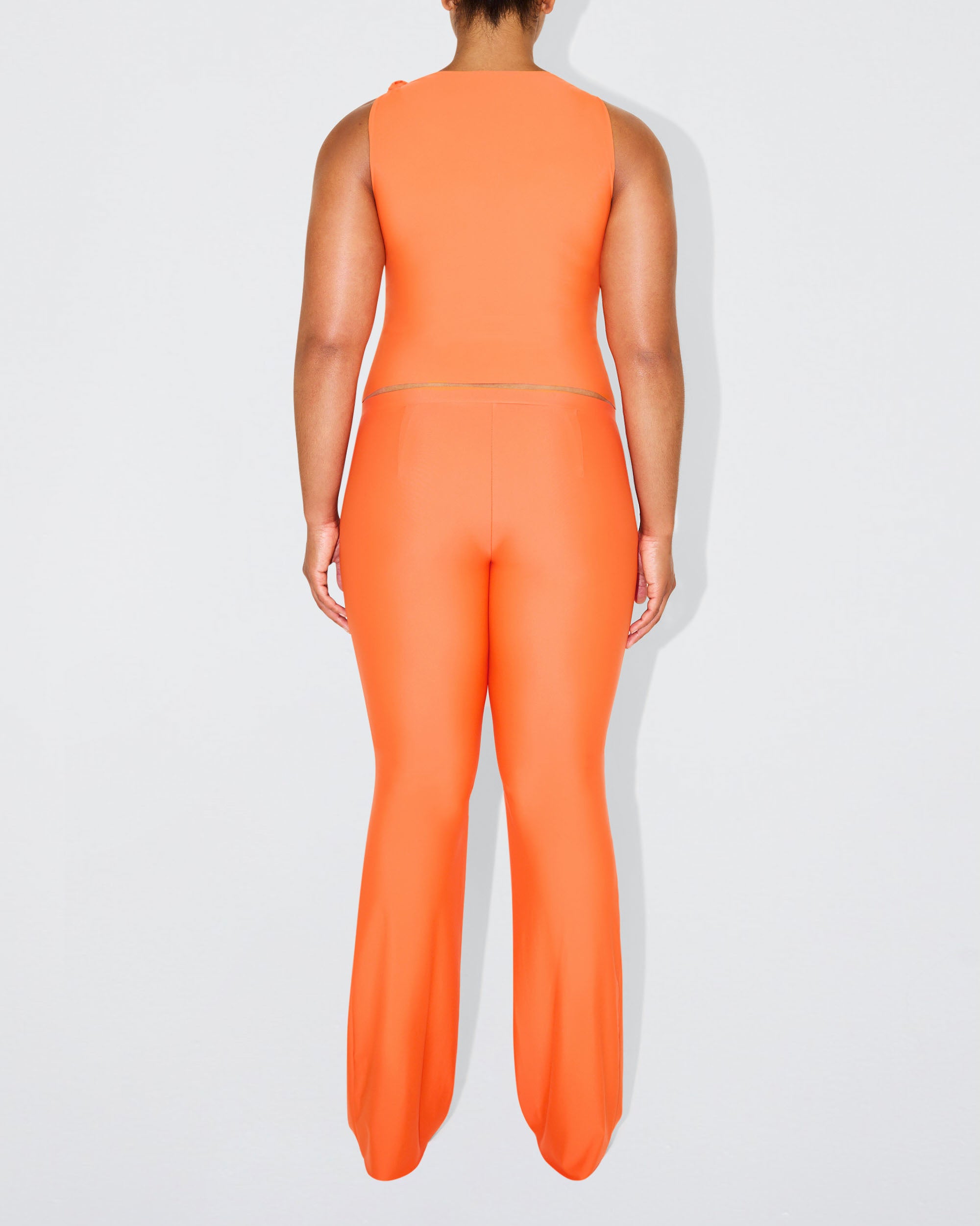 Sleek Stretch Knotted Top | Papaya