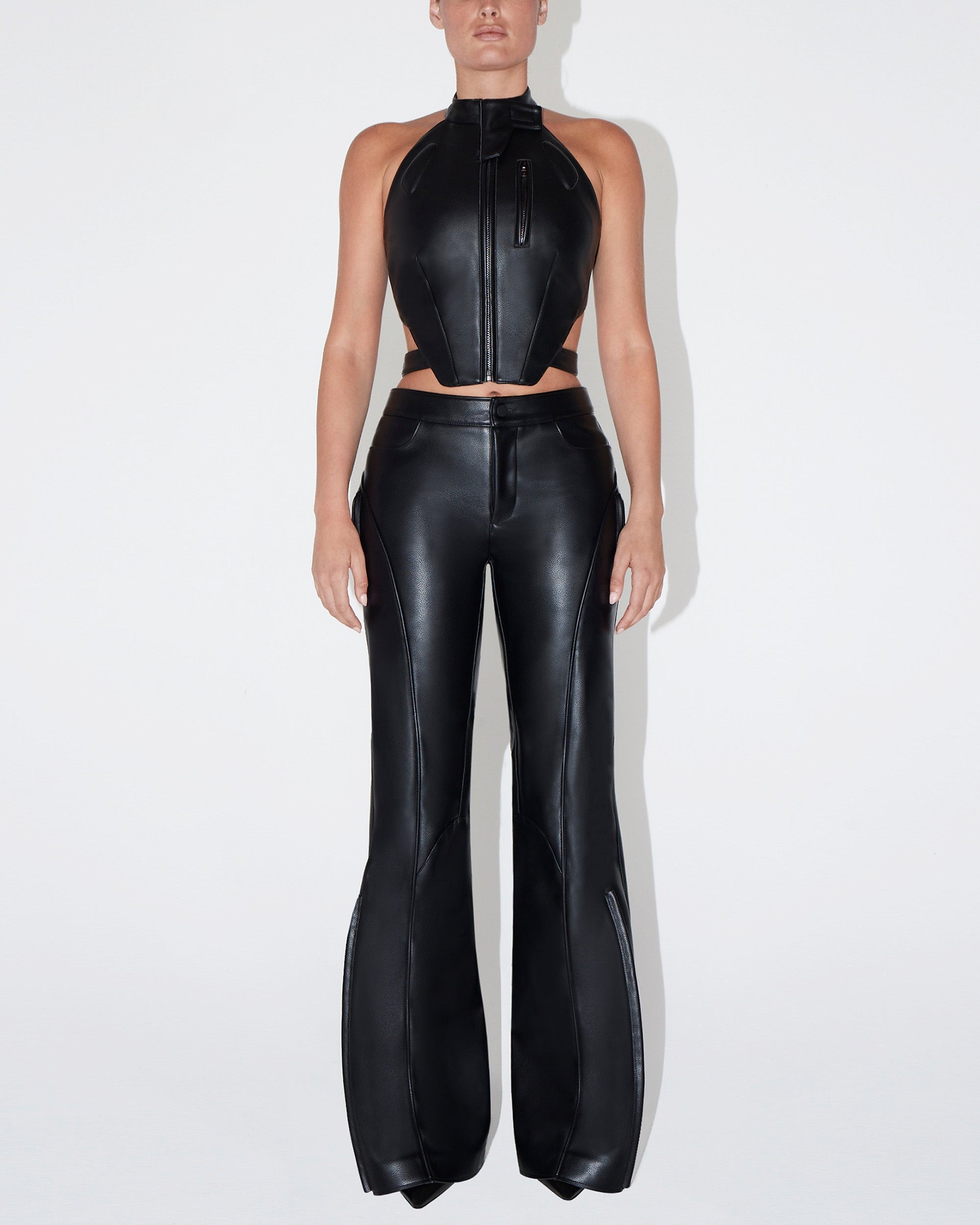 Laced Up and Strung Out - Faux Leather Pants – House of Jade Sky