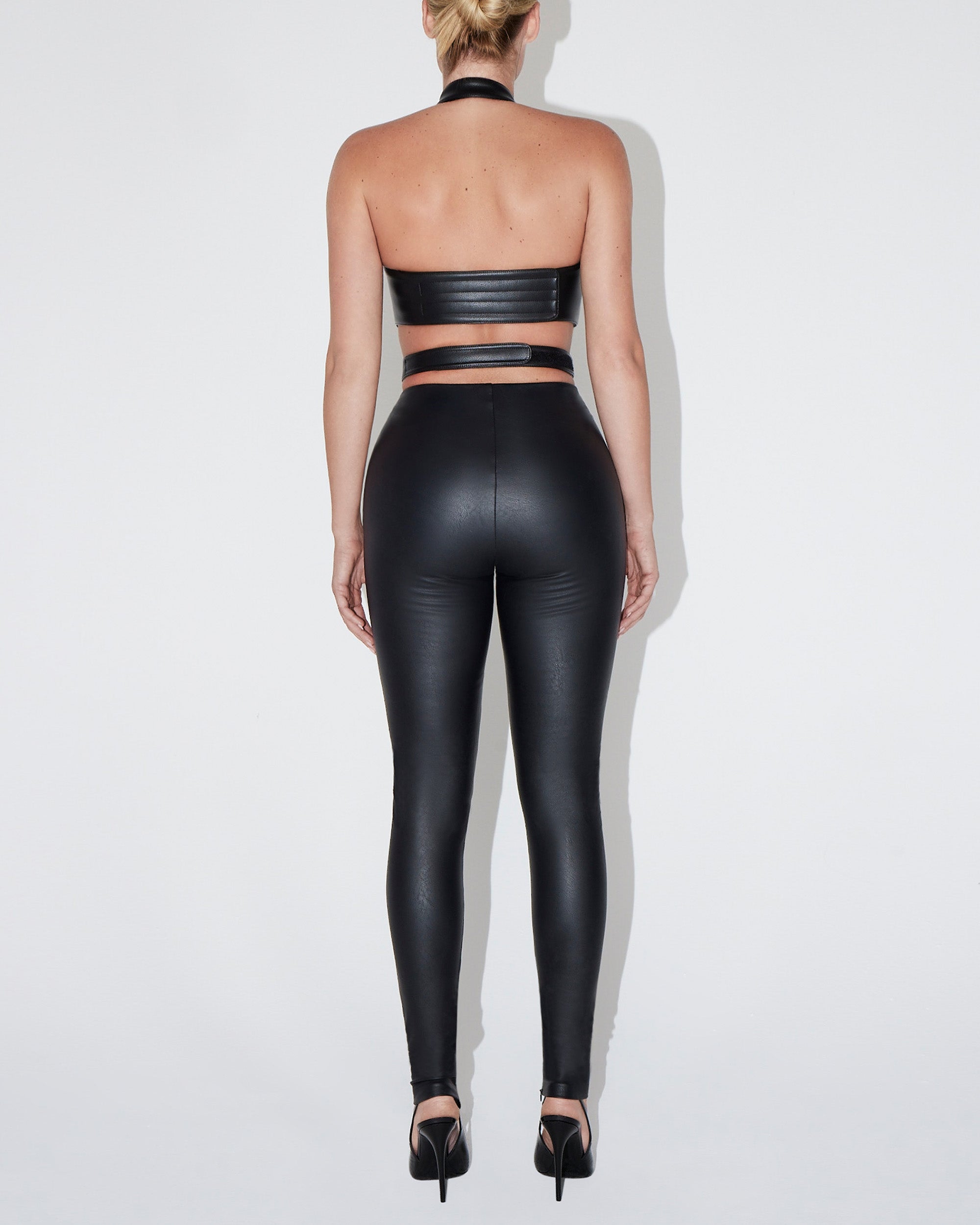 Faux Leather Legging | Black