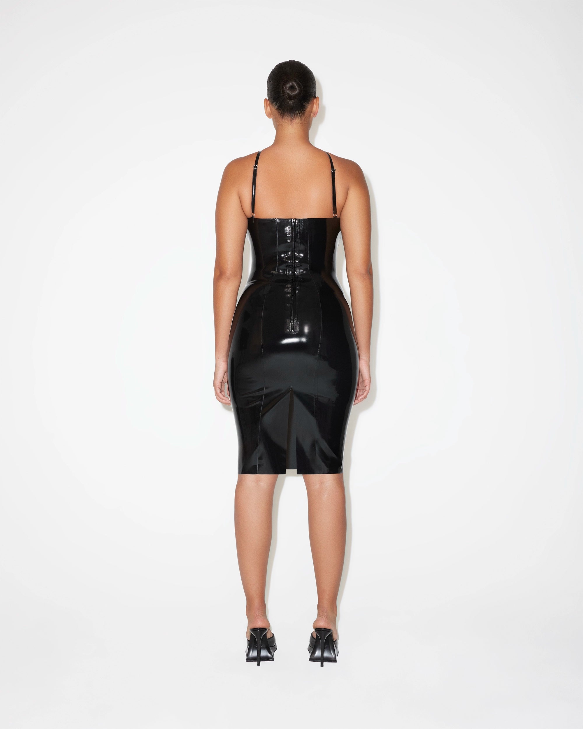 Latex Cutout Dress | Black