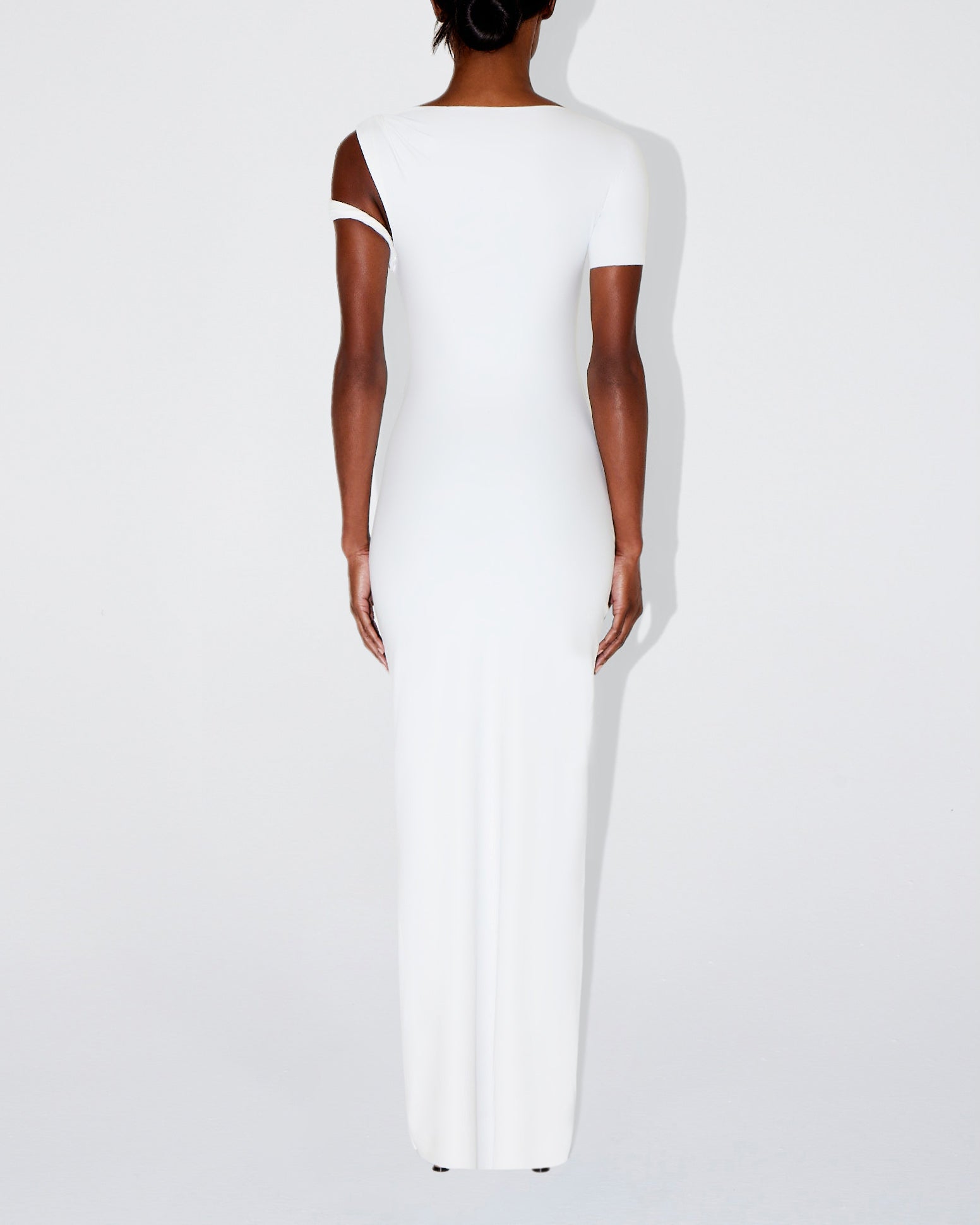 Sleek Stretch Twist Maxi Dress | Bright White