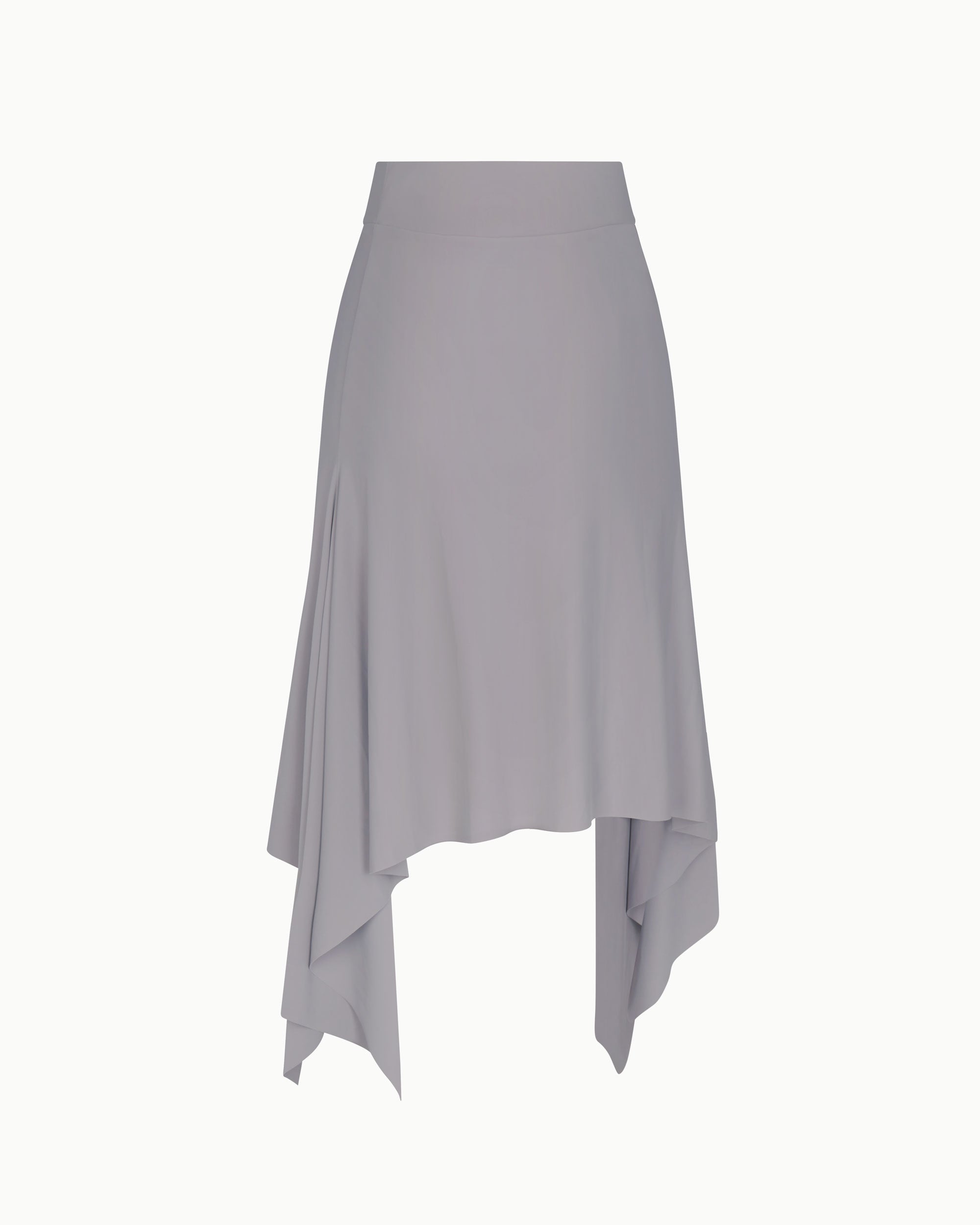 Sleek Stretch Asymmetrical Skirt | Steel Grey