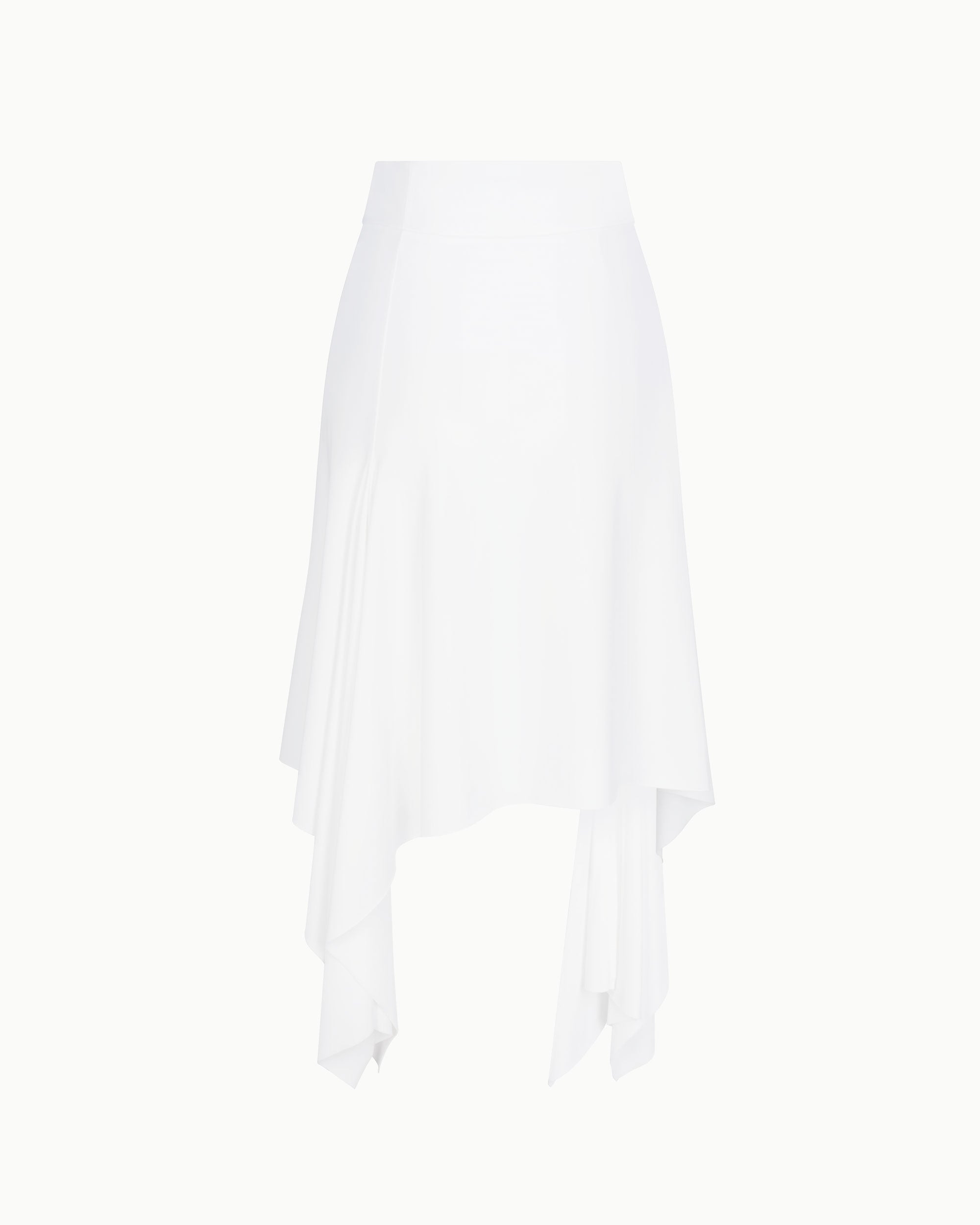 Sleek Stretch Asymmetrical Skirt | Bright White