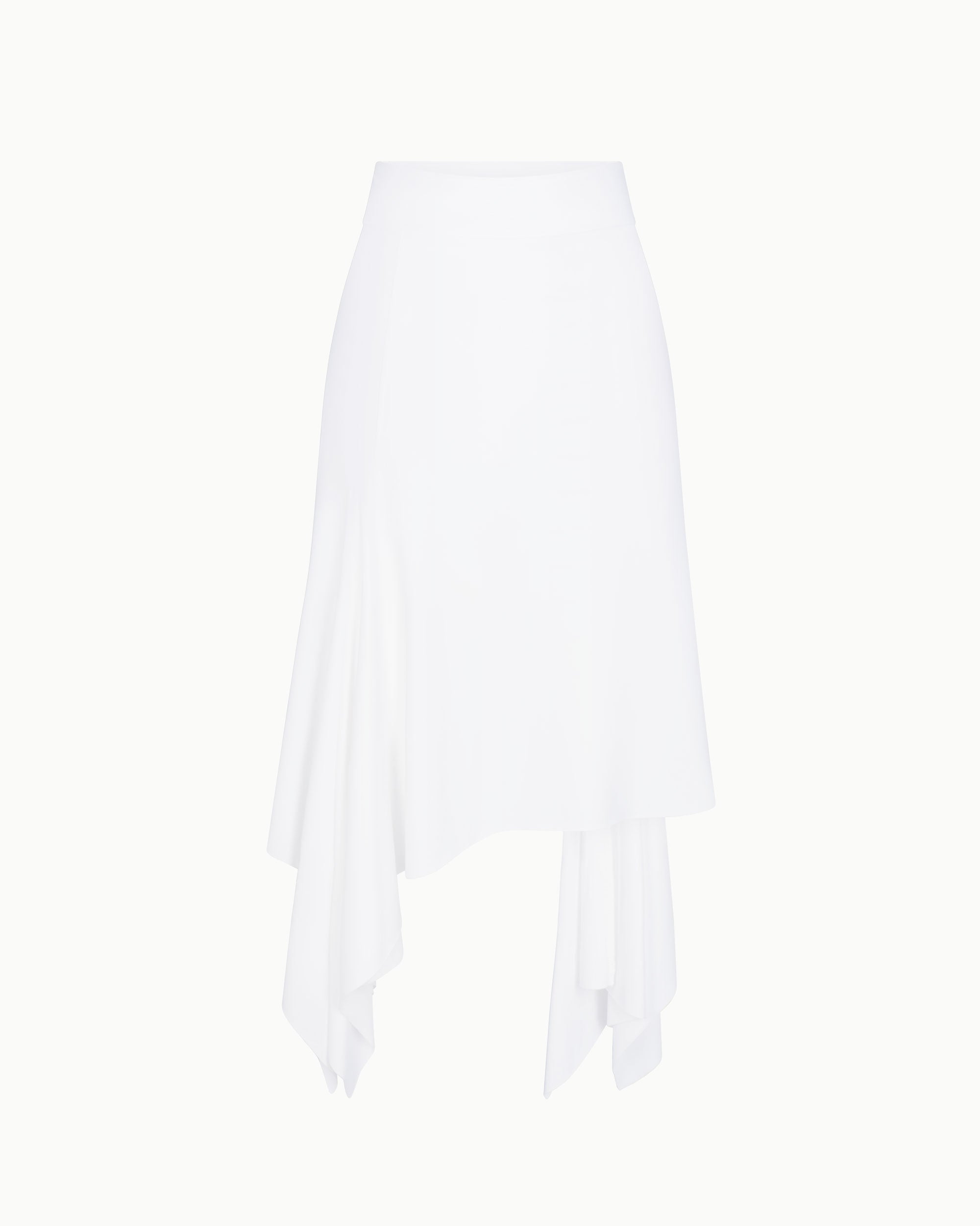 Sleek Stretch Asymmetrical Skirt | Bright White