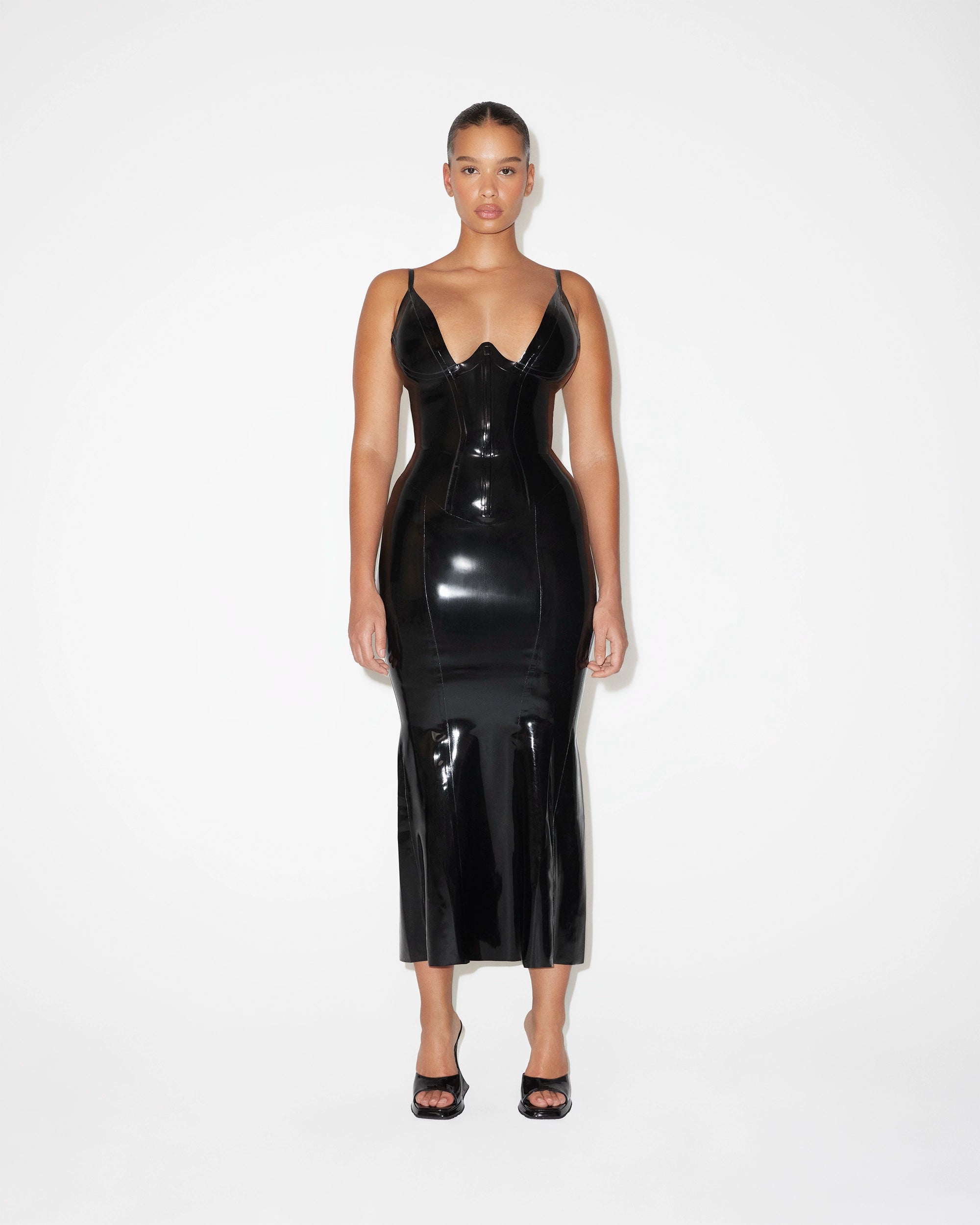 Latex Maxi Skirt | Black