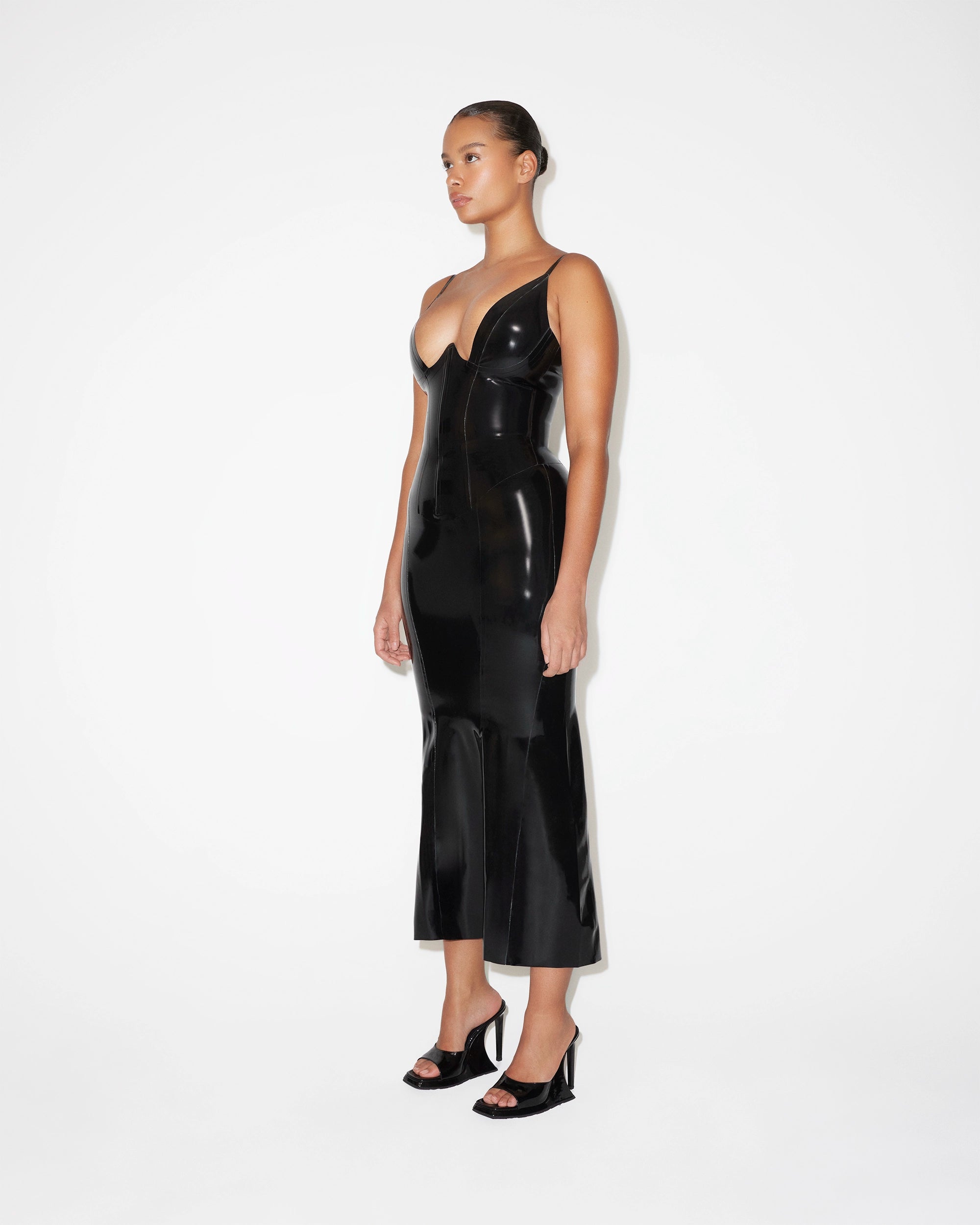 Latex Maxi Skirt | Black