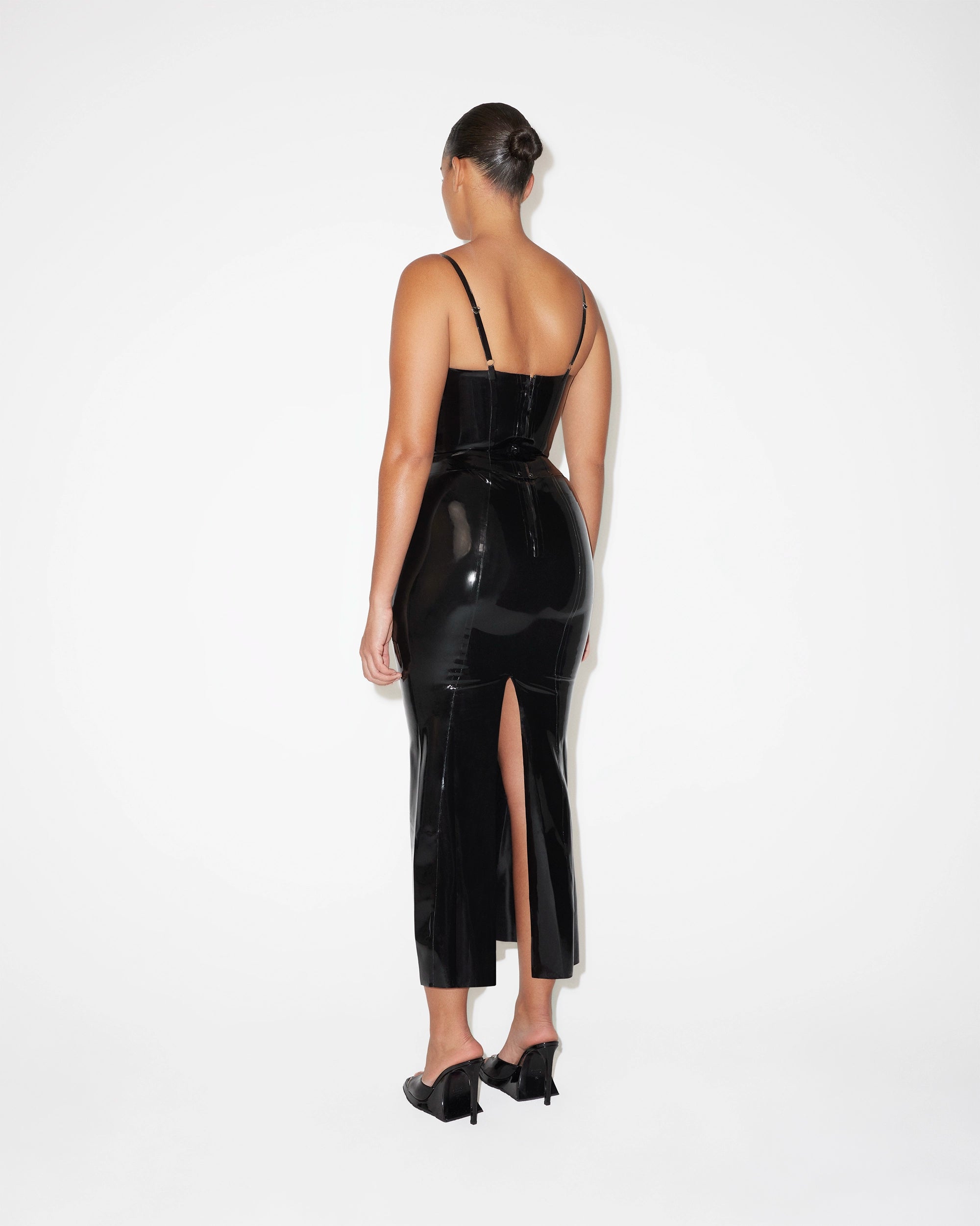 Latex Maxi Skirt | Black