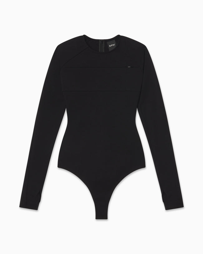 Long Sleeve Bodysuit | Black