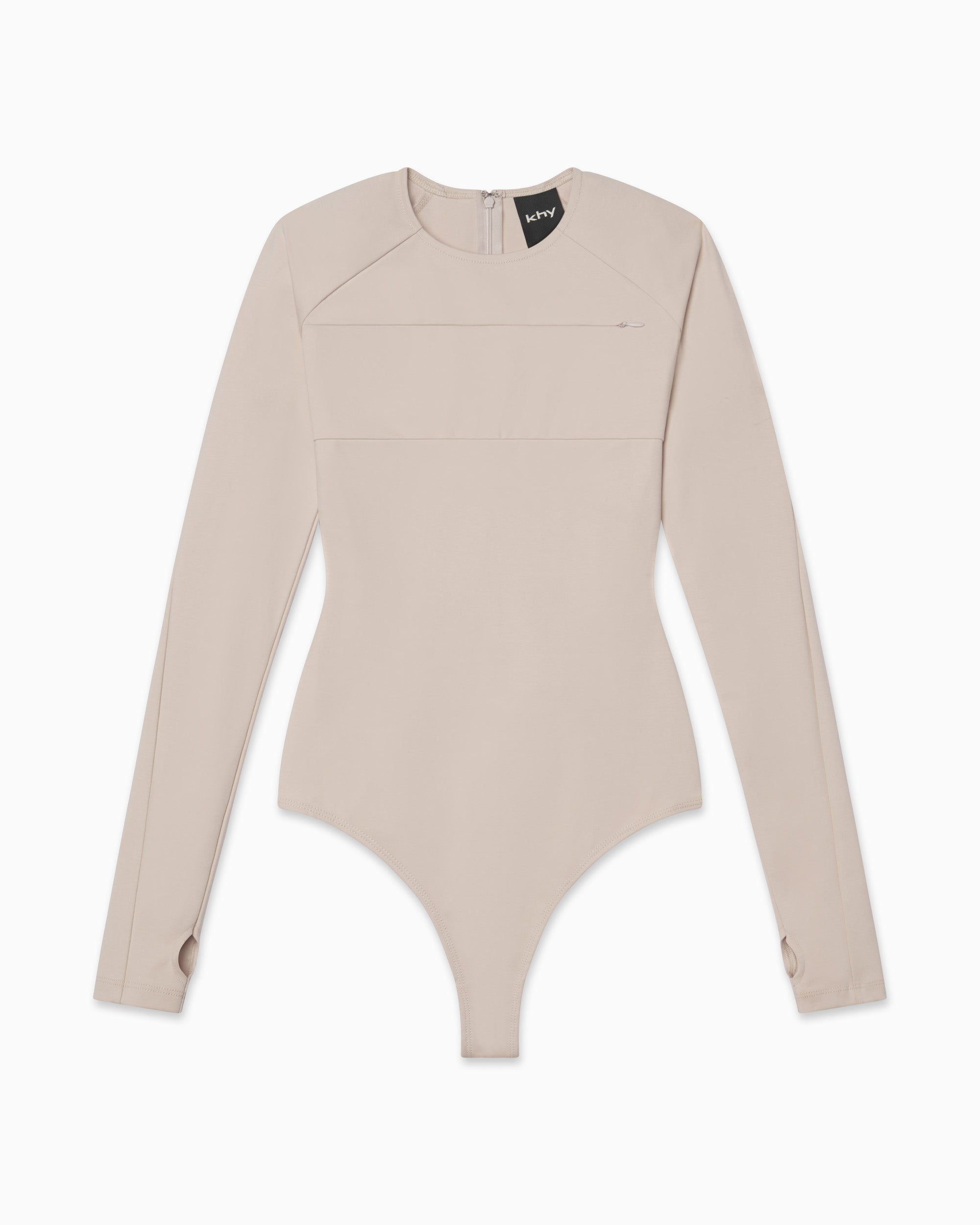 Long Sleeve Bodysuit | Stone