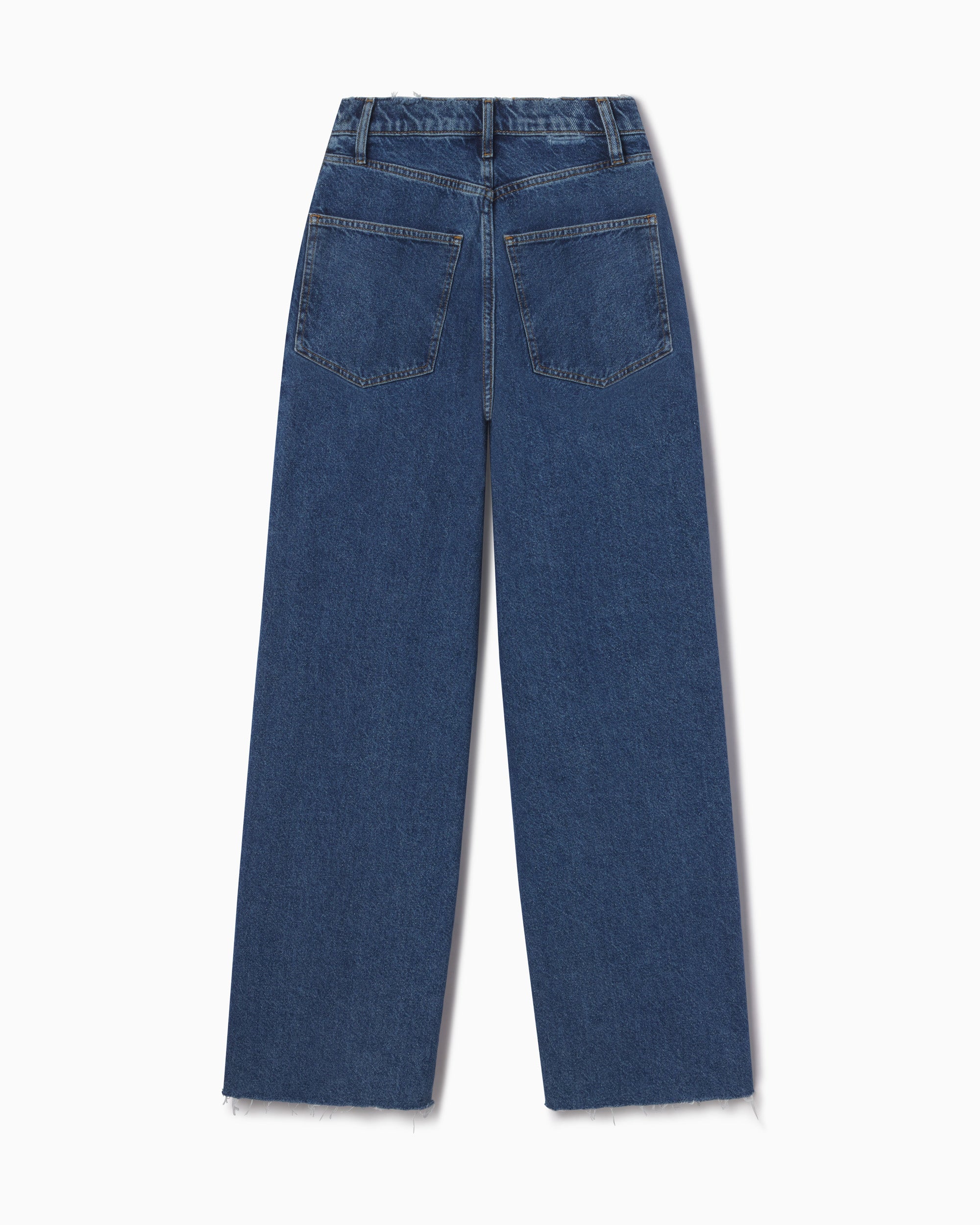 Blue fashion rise denim