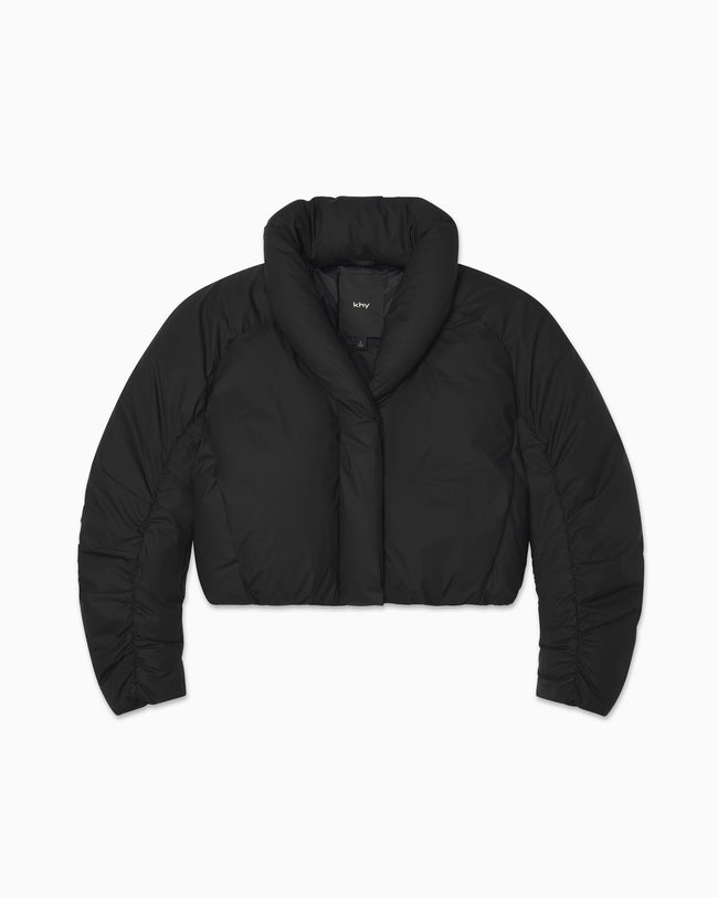 Cropped Puffer Jacket | Black