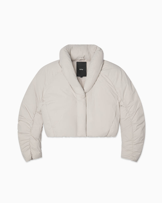 Cropped Puffer Jacket | Stone