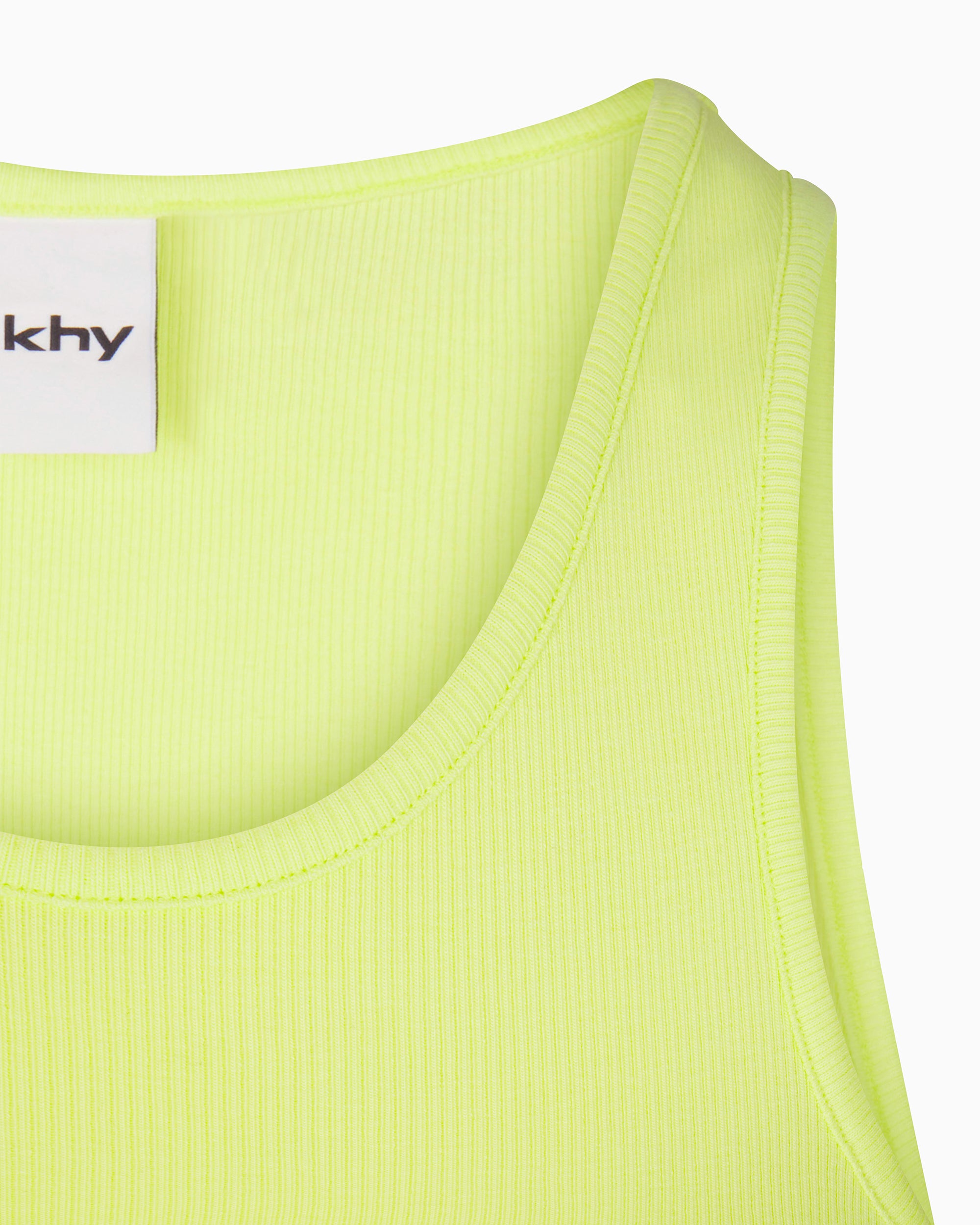 Cropped Raw Hem Rib Tank | Limoncello