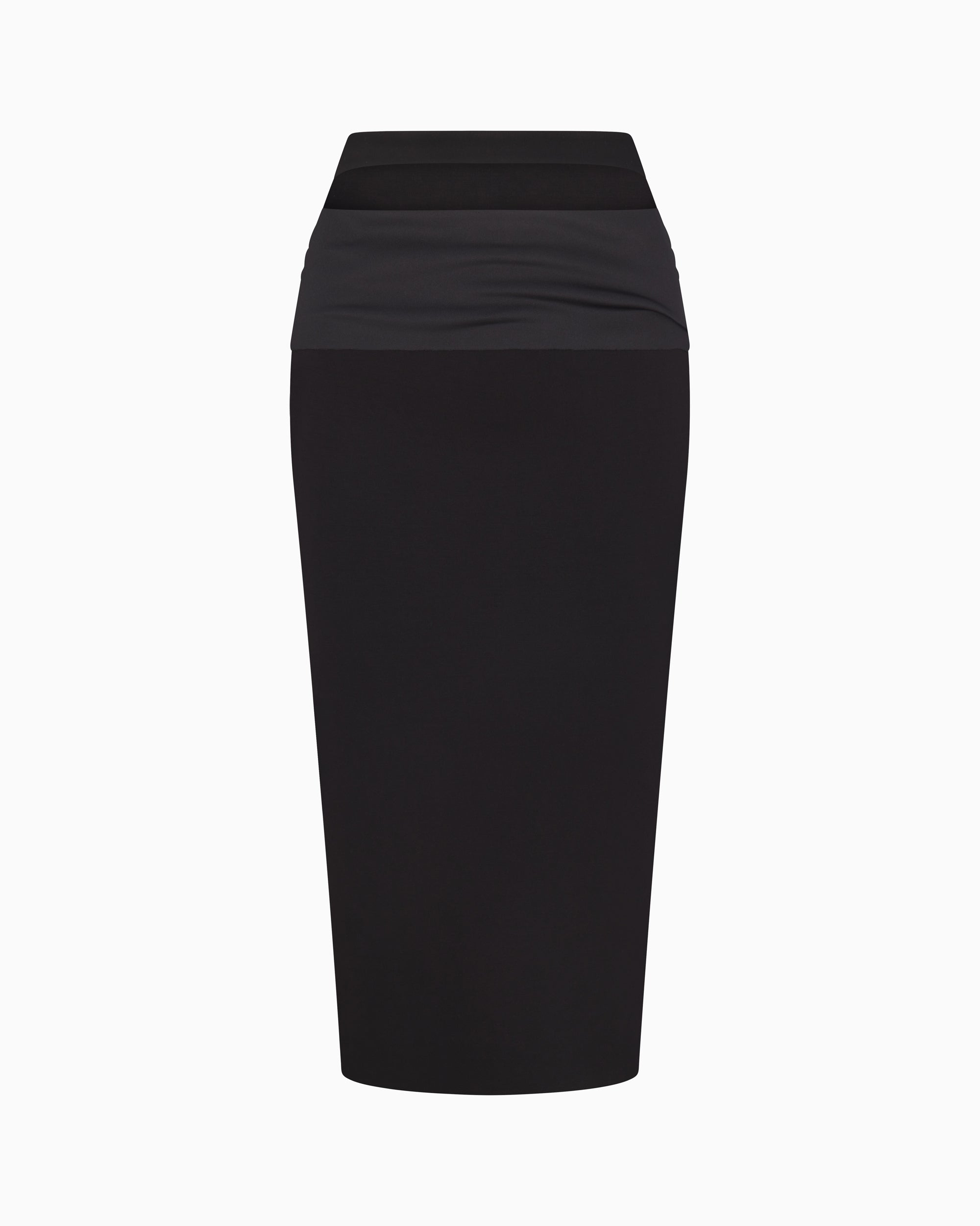 Sueded Stretch Cutout Skirt | Black