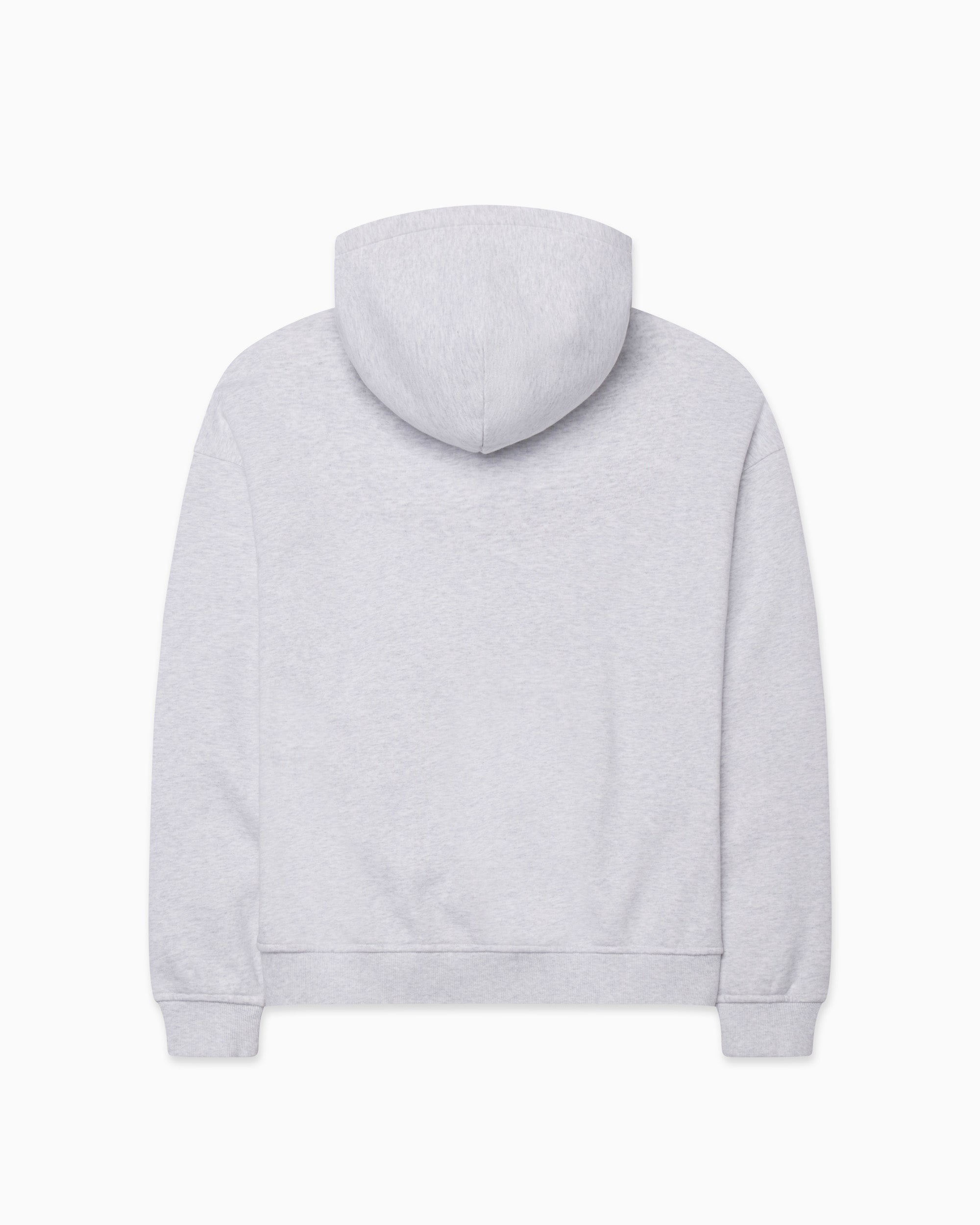 Fleece Oversized Zip Hoodie Light Heather Grey Khy