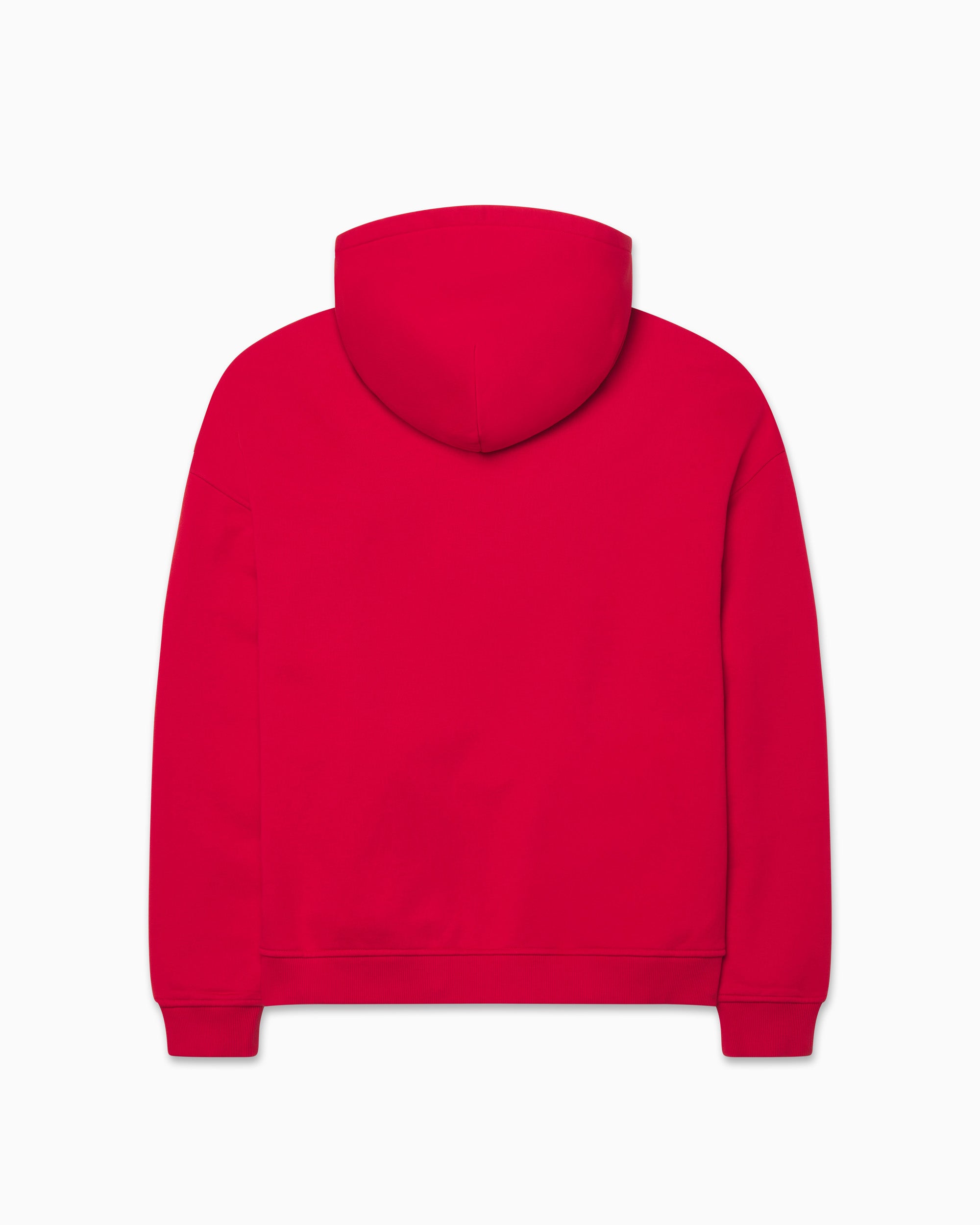 Fleece Oversized Zip Hoodie | Red