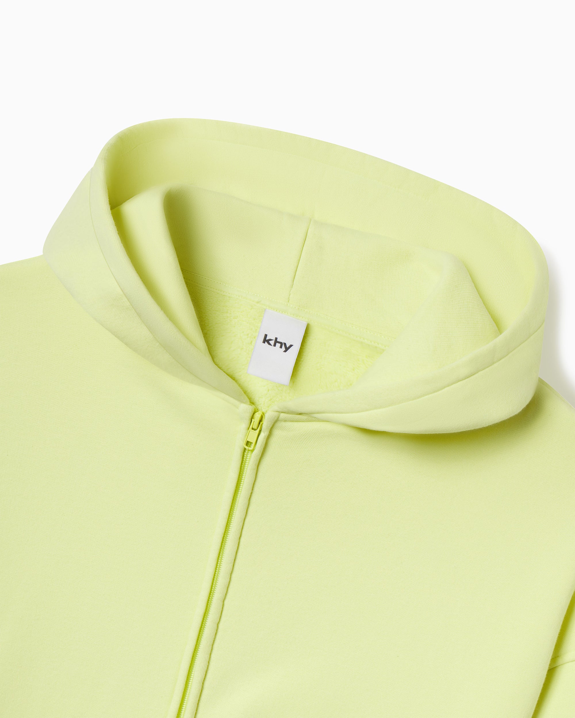 Fleece Oversized Zip Hoodie | Limoncello