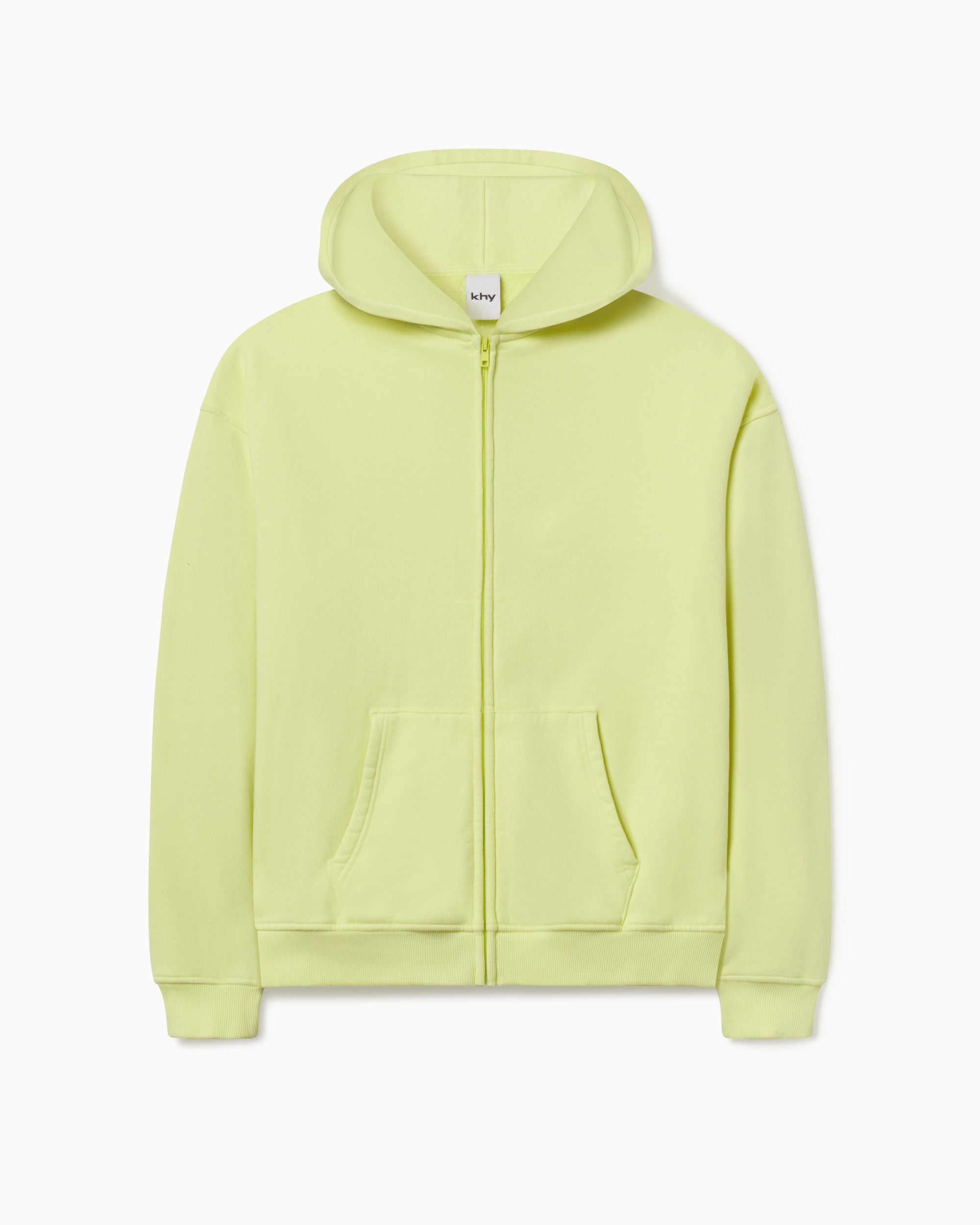 Fleece Oversized Zip Hoodie | Limoncello