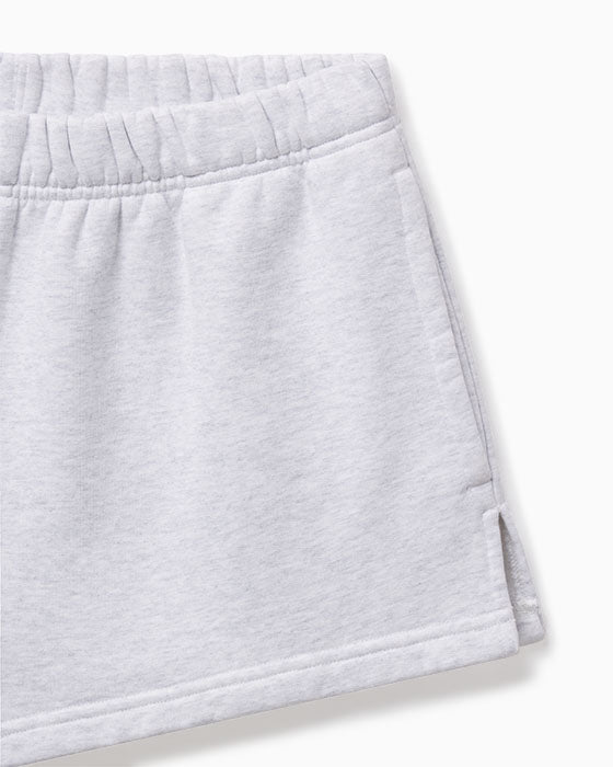 Fleece Mini Short | Light Heather Grey