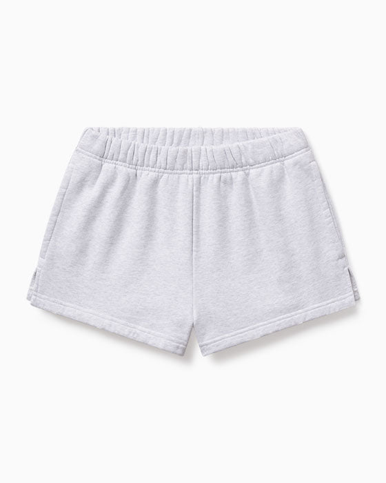 Fleece Mini Short | Light Heather Grey