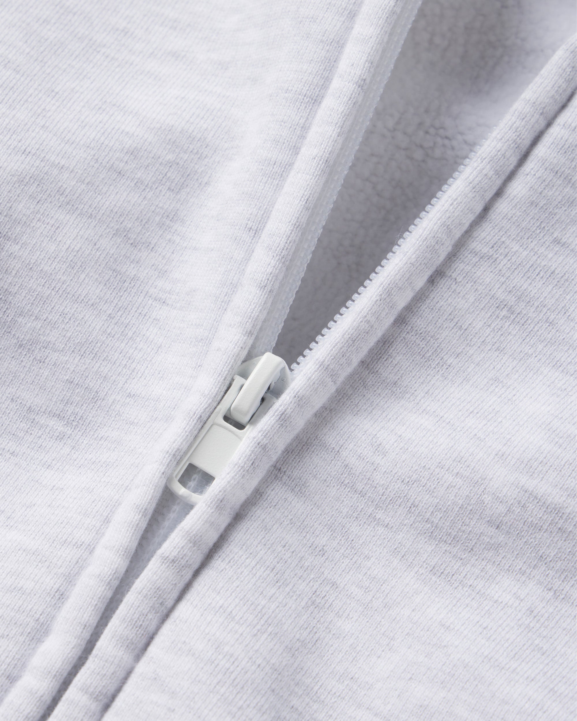 Fleece Zip Hoodie | Light Heather Grey