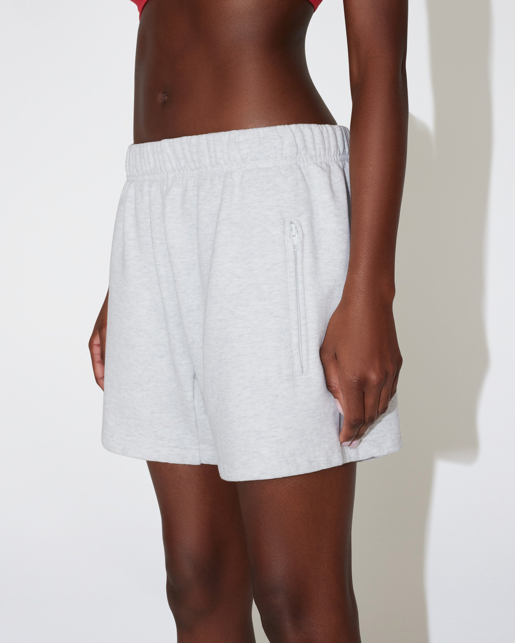 Fleece Short | Light Heather Grey