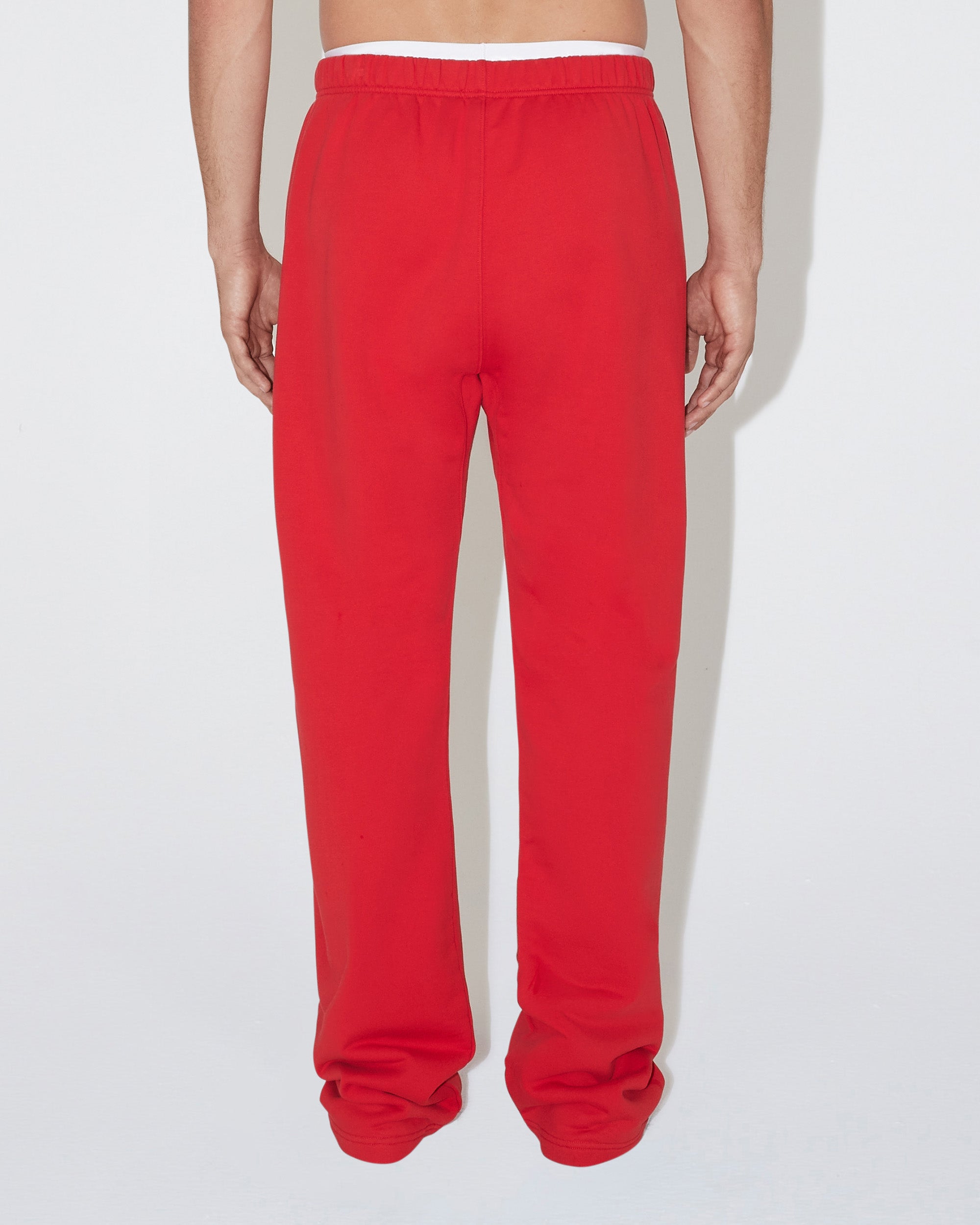 Fleece Straight Leg Pant | Red