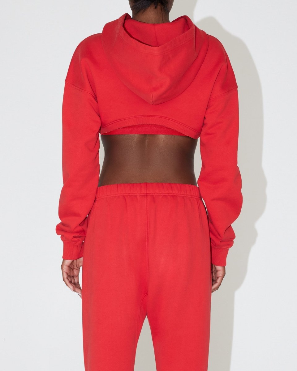 Cropped hot sale hoodie red