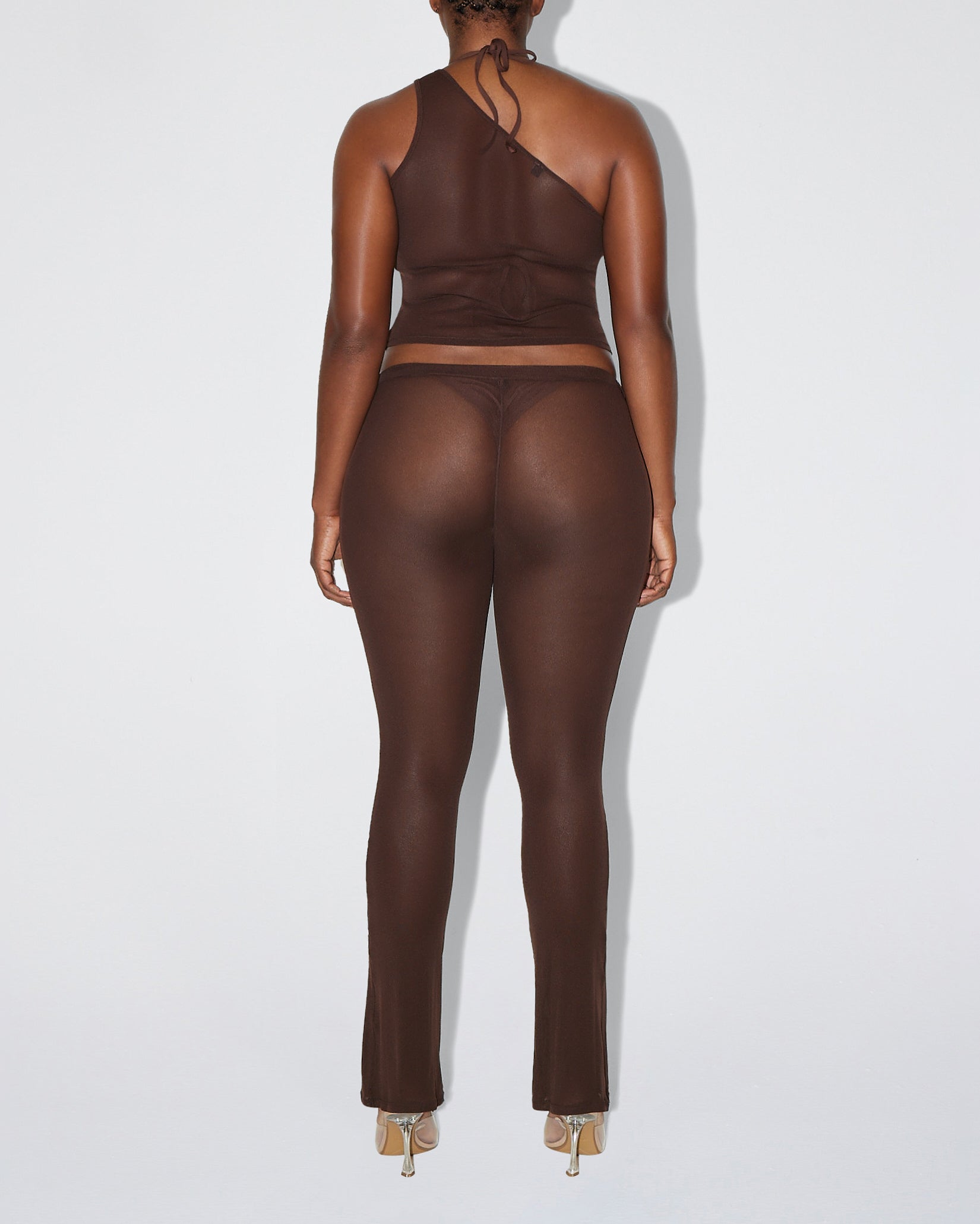 Mesh Low Rise Pant | Chocolate