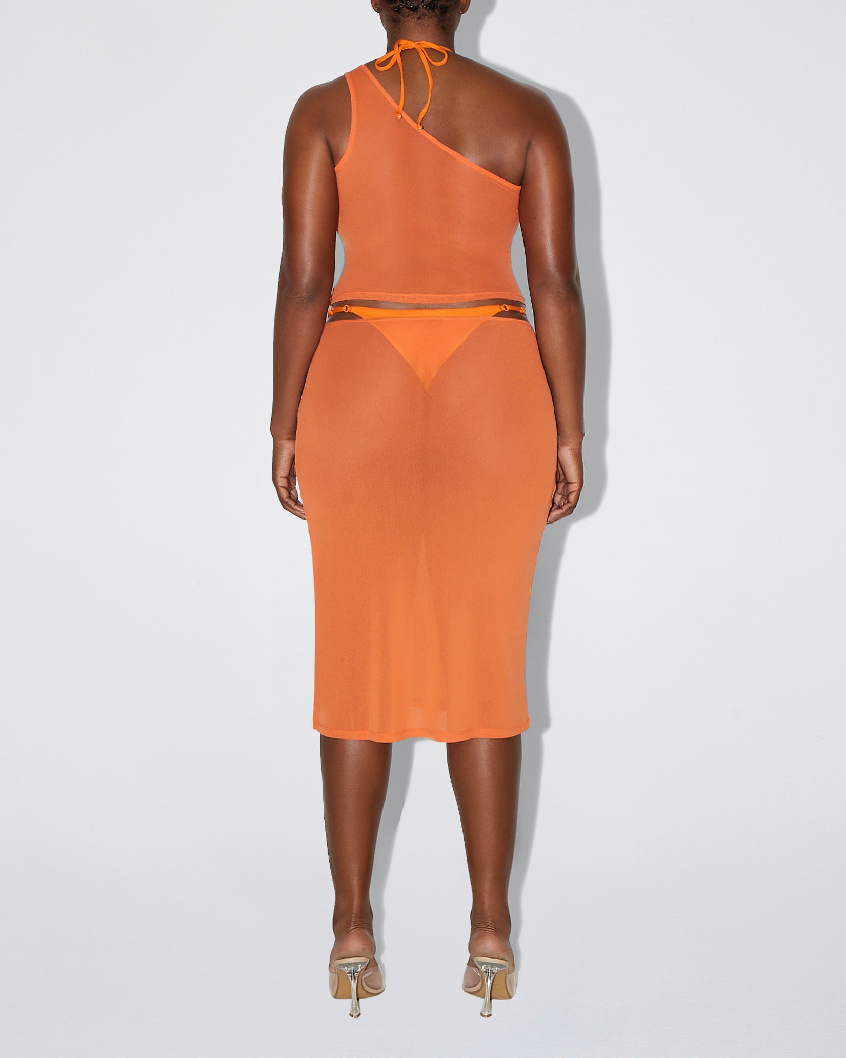 Mesh Midi Skirt | Sunset