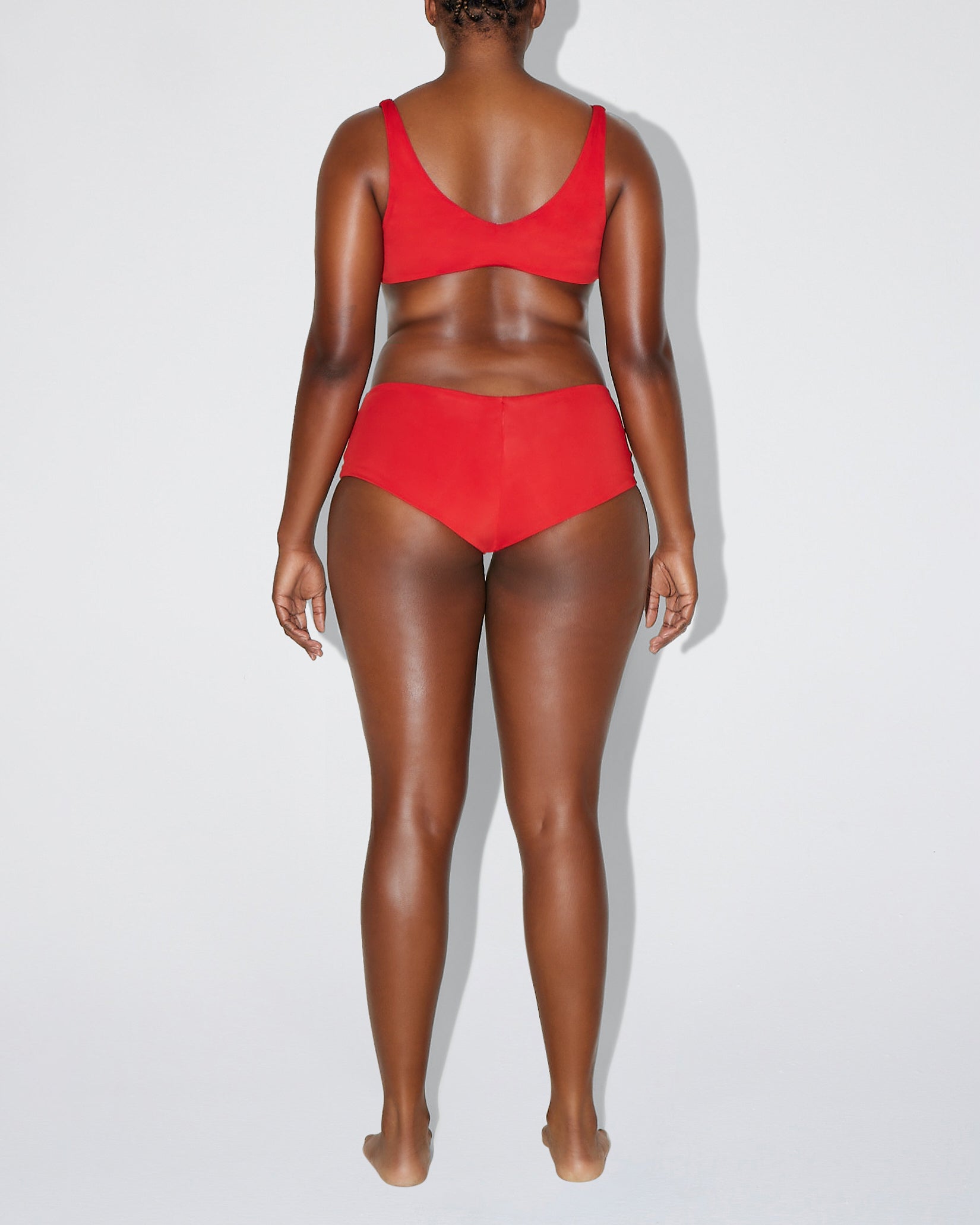 Low Rise Boyshort Bikini Bottom | Cherry