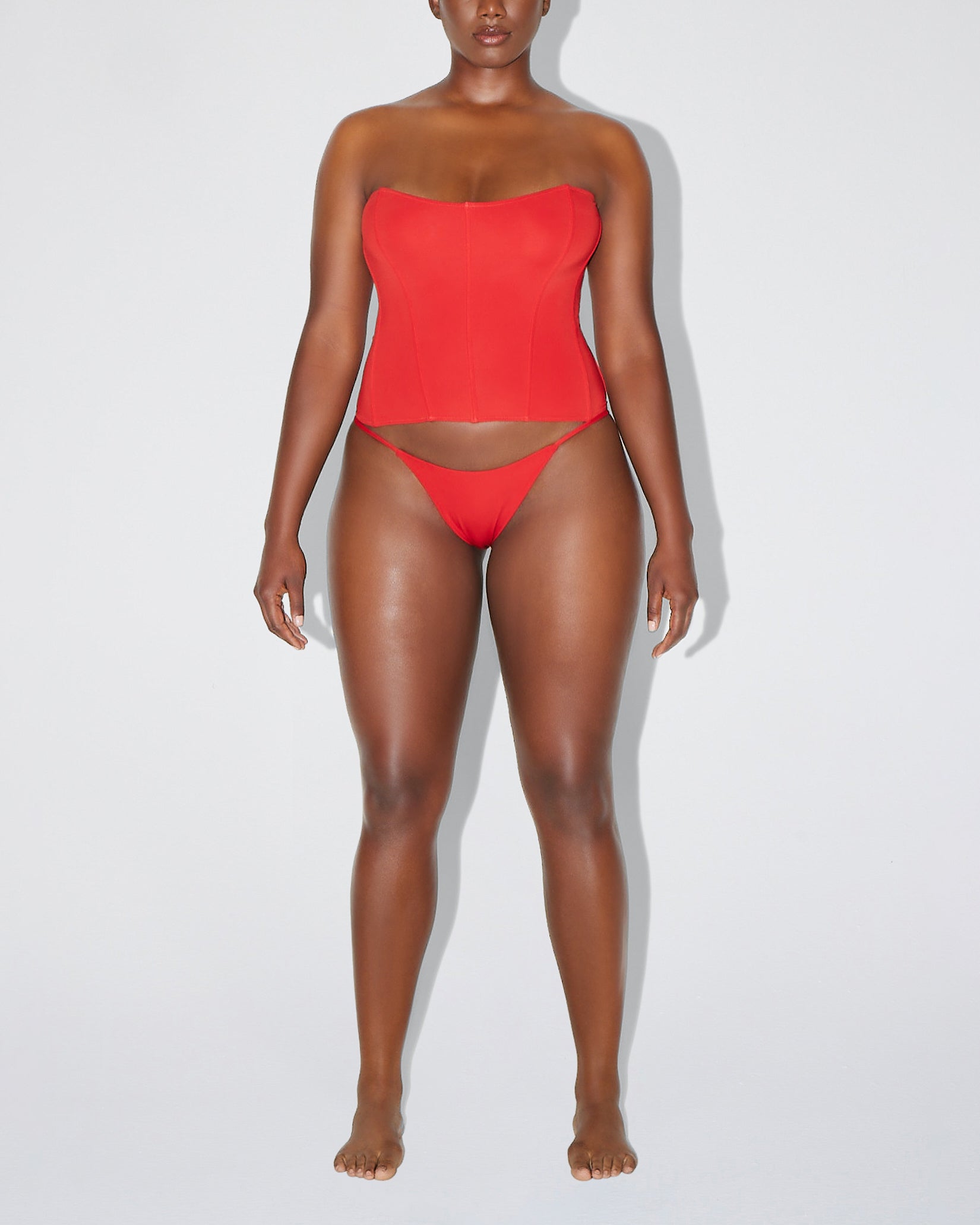 Corset Swim Top | Cherry