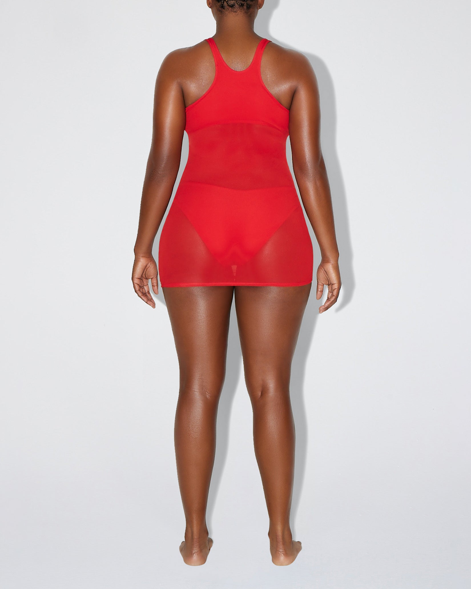 Mesh Swim Mini Dress | Cherry