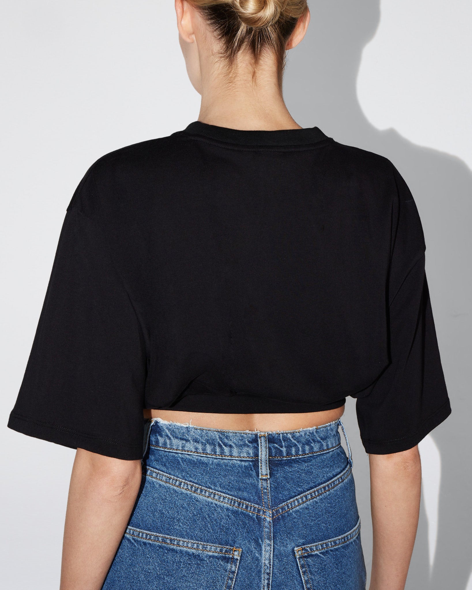 Boxy Cropped Tee | Black