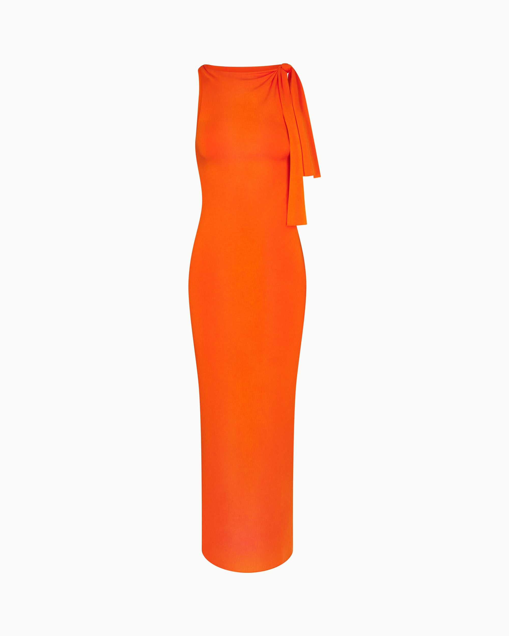 Sueded Stretch Knotted Maxi Dress | Papaya