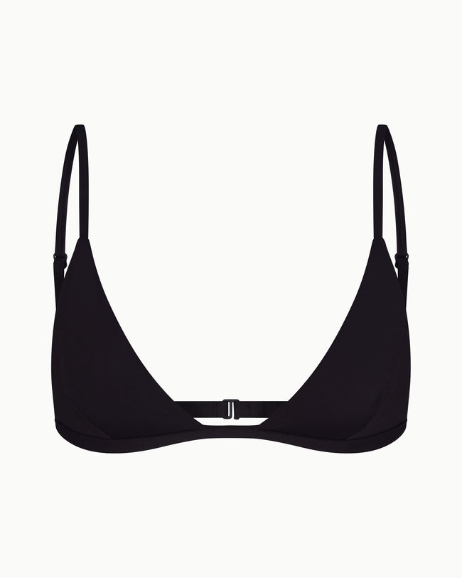 Classic Triangle Bikini Top | Black