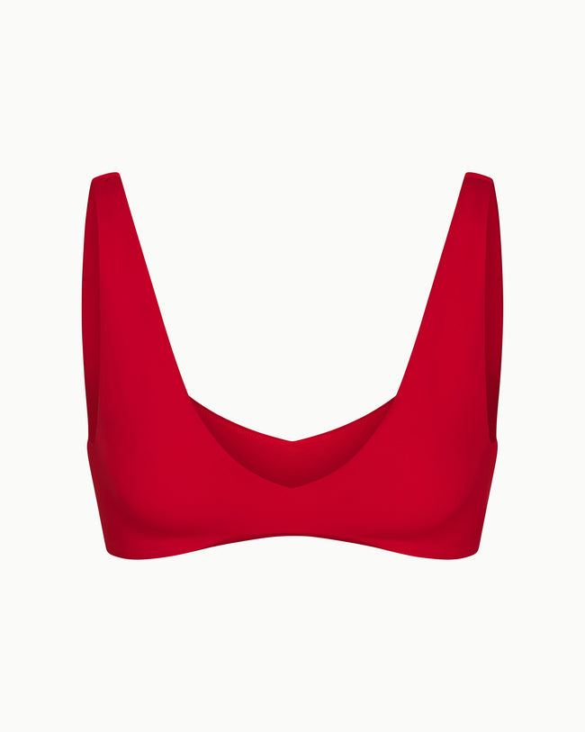 Scoop Neck Bikini Top | Cherry