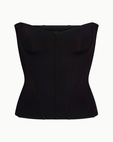 Corset Swim Top | Black