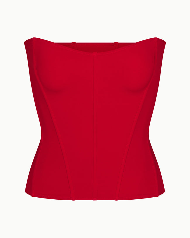 Corset Swim Top | Cherry