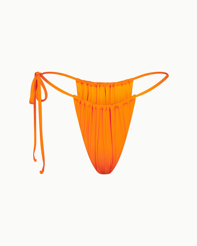 Ruched Tie Bikini Bottom | Sunset