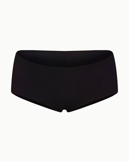 Low Rise Boyshort Bikini Bottom | Black