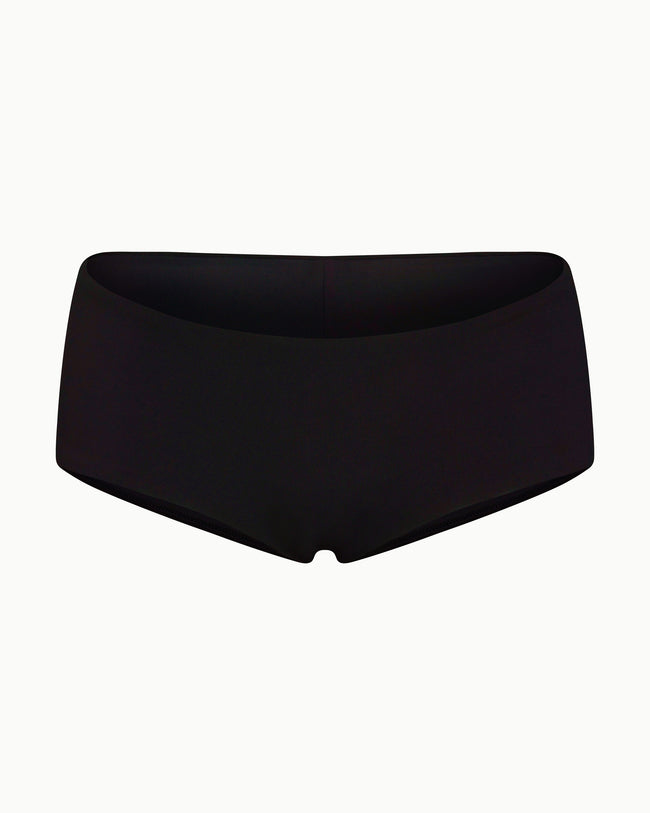 Low Rise Boyshort Bikini Bottom | Black