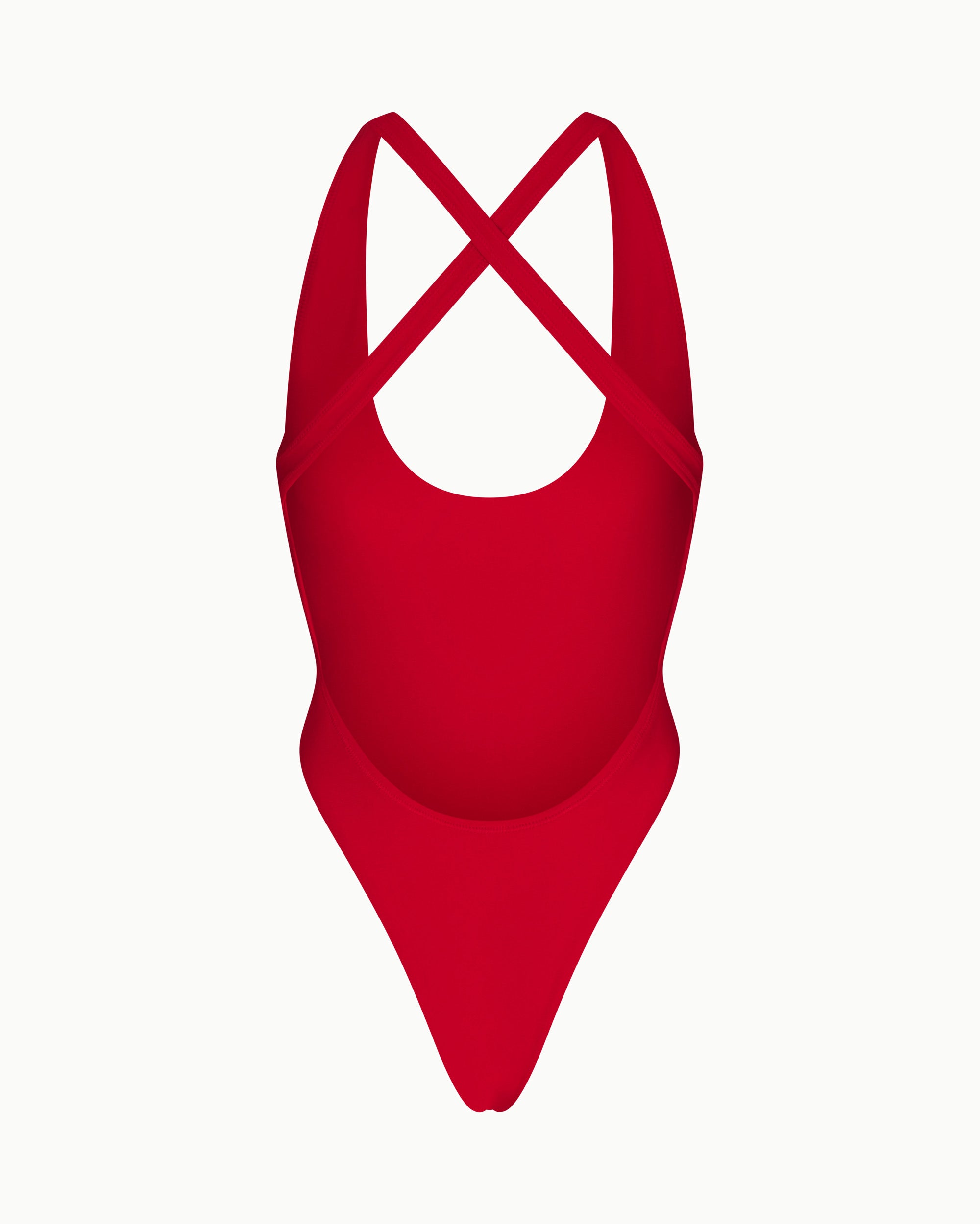 crossback one piece red swimsuit