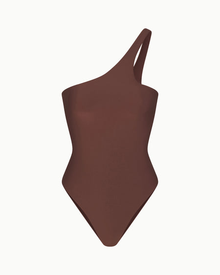 One Shoulder One Piece | Chocolate