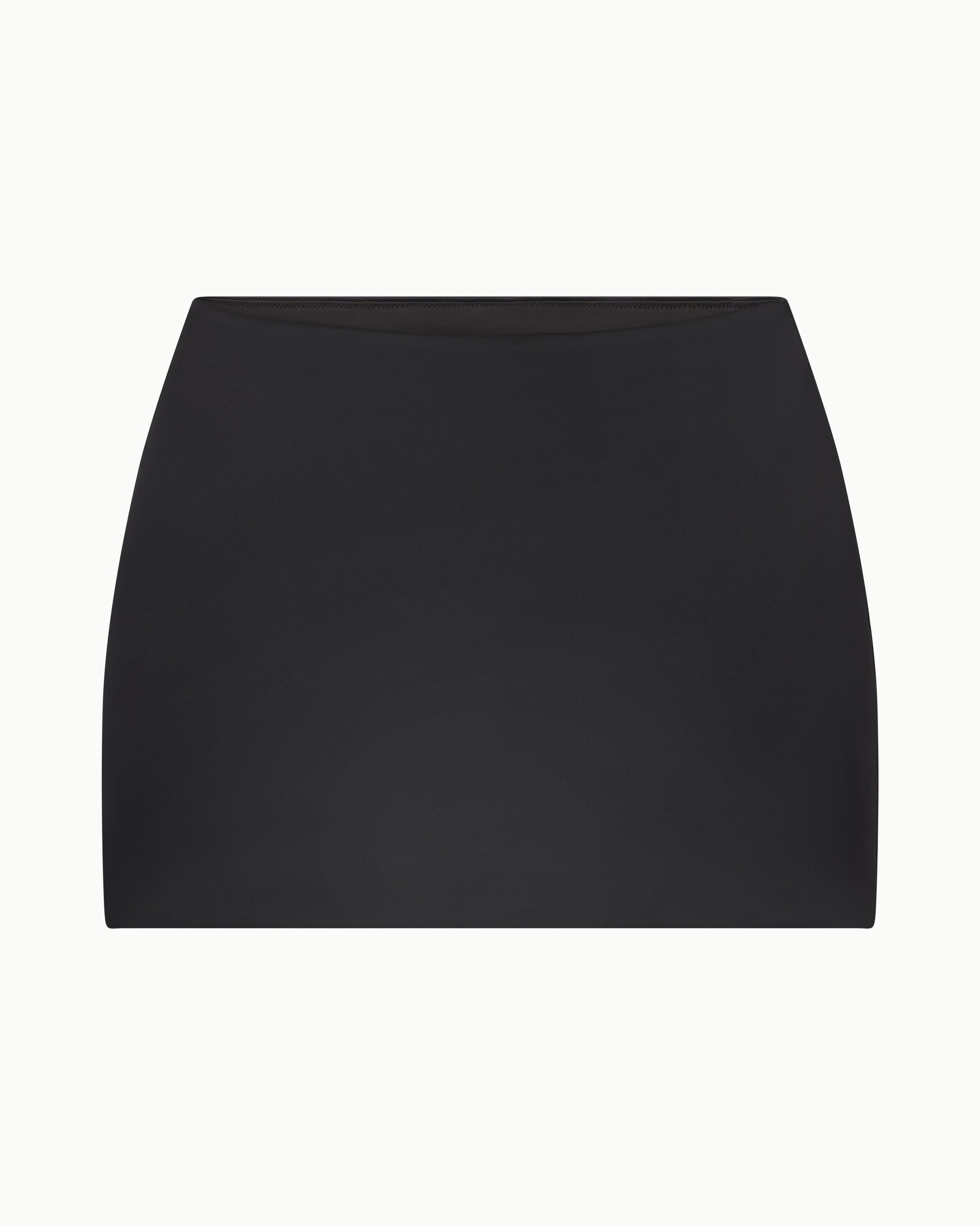 Satin Ultra Mini Swim Skirt | Black