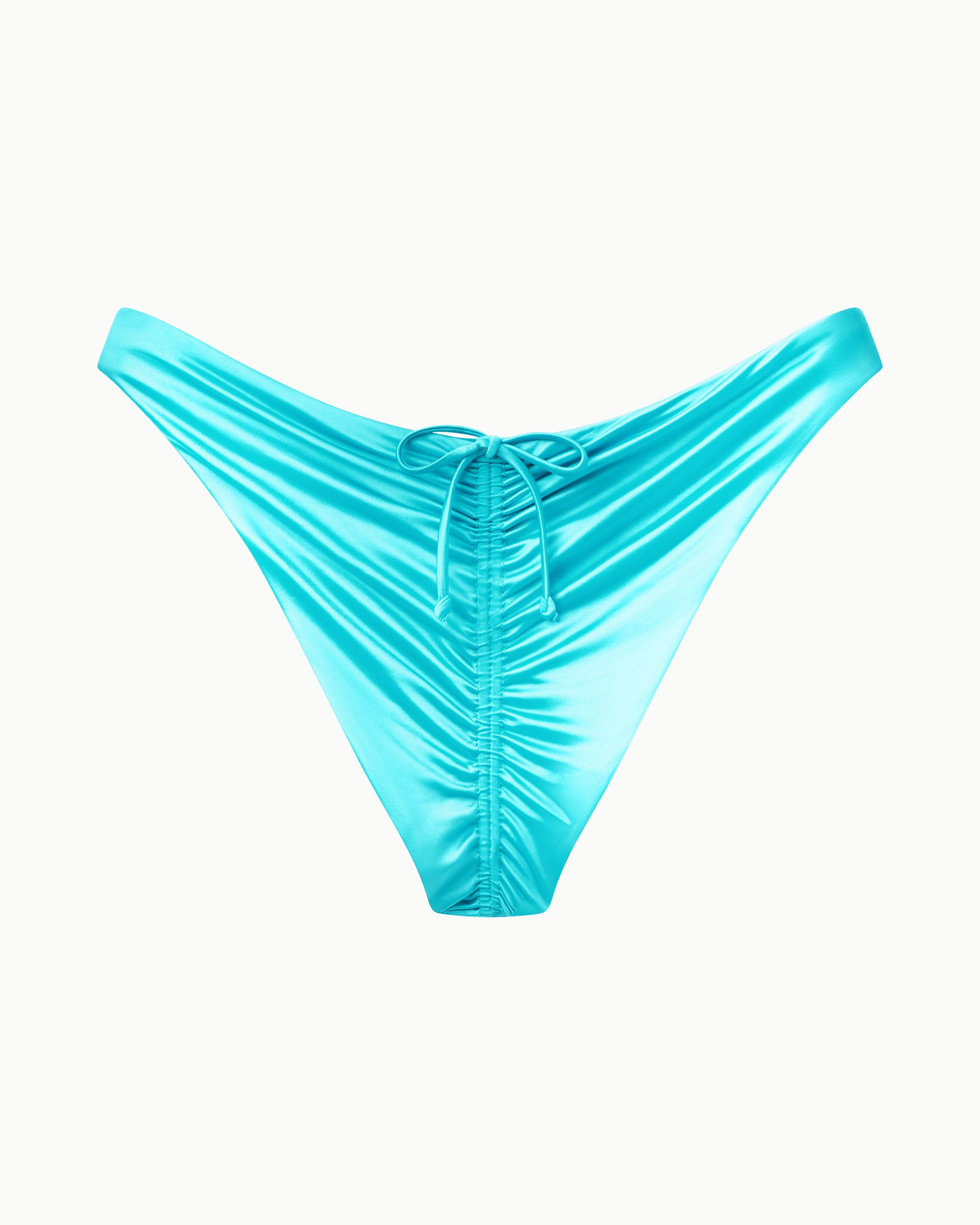 Ruched Cheeky Bikini Bottom | Aqua